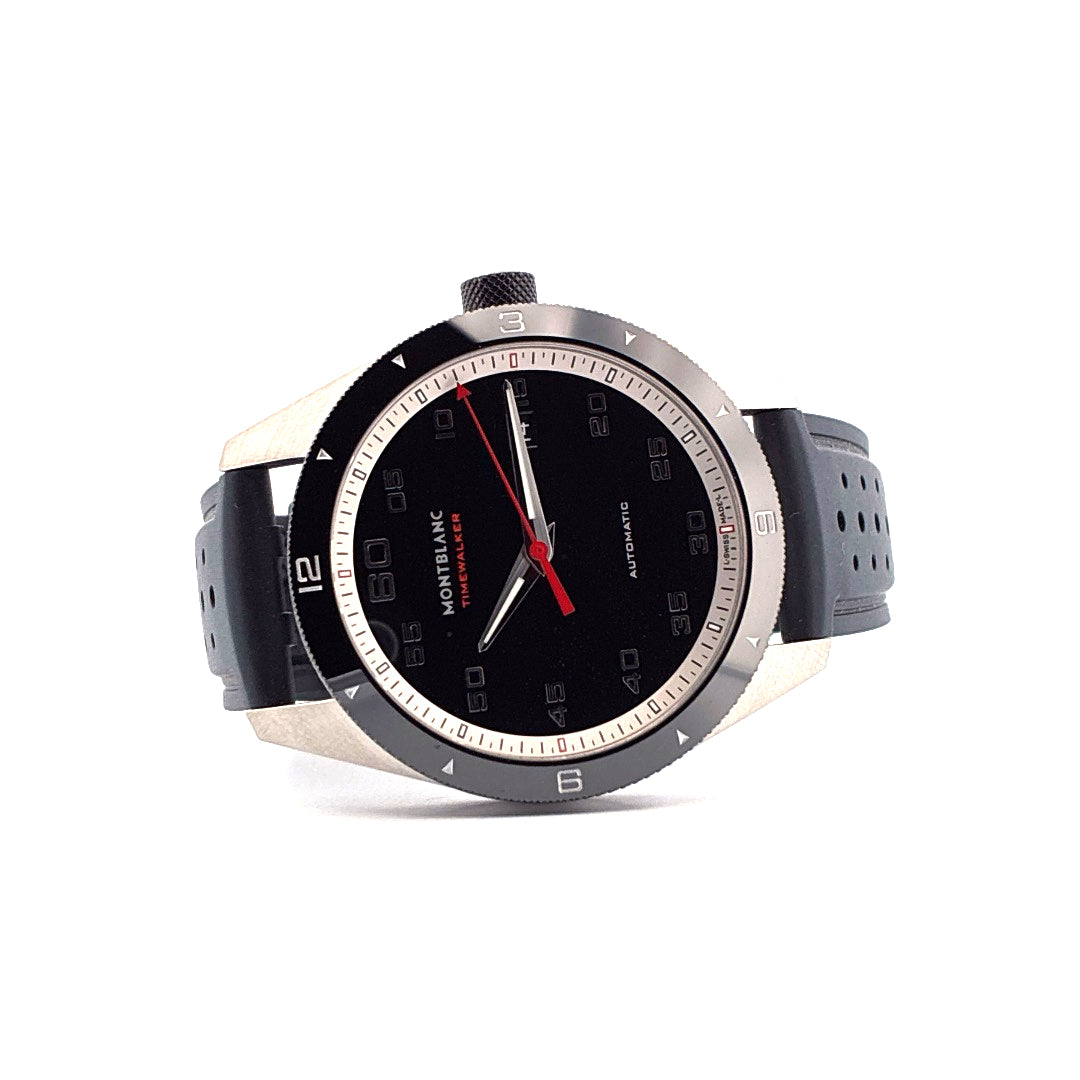 Montblanc Timewalker Date Automatic 41mm mit schwarzem Zifferblatt und Kautschukband