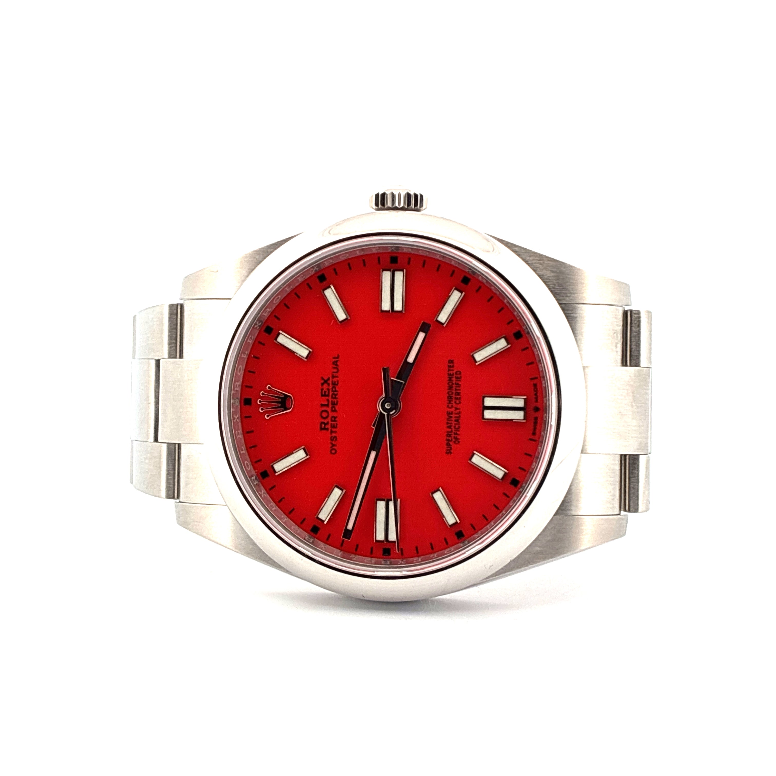 Oyster Perpetual 41 / Red Dial / very good condt. / Full-Set / 2021