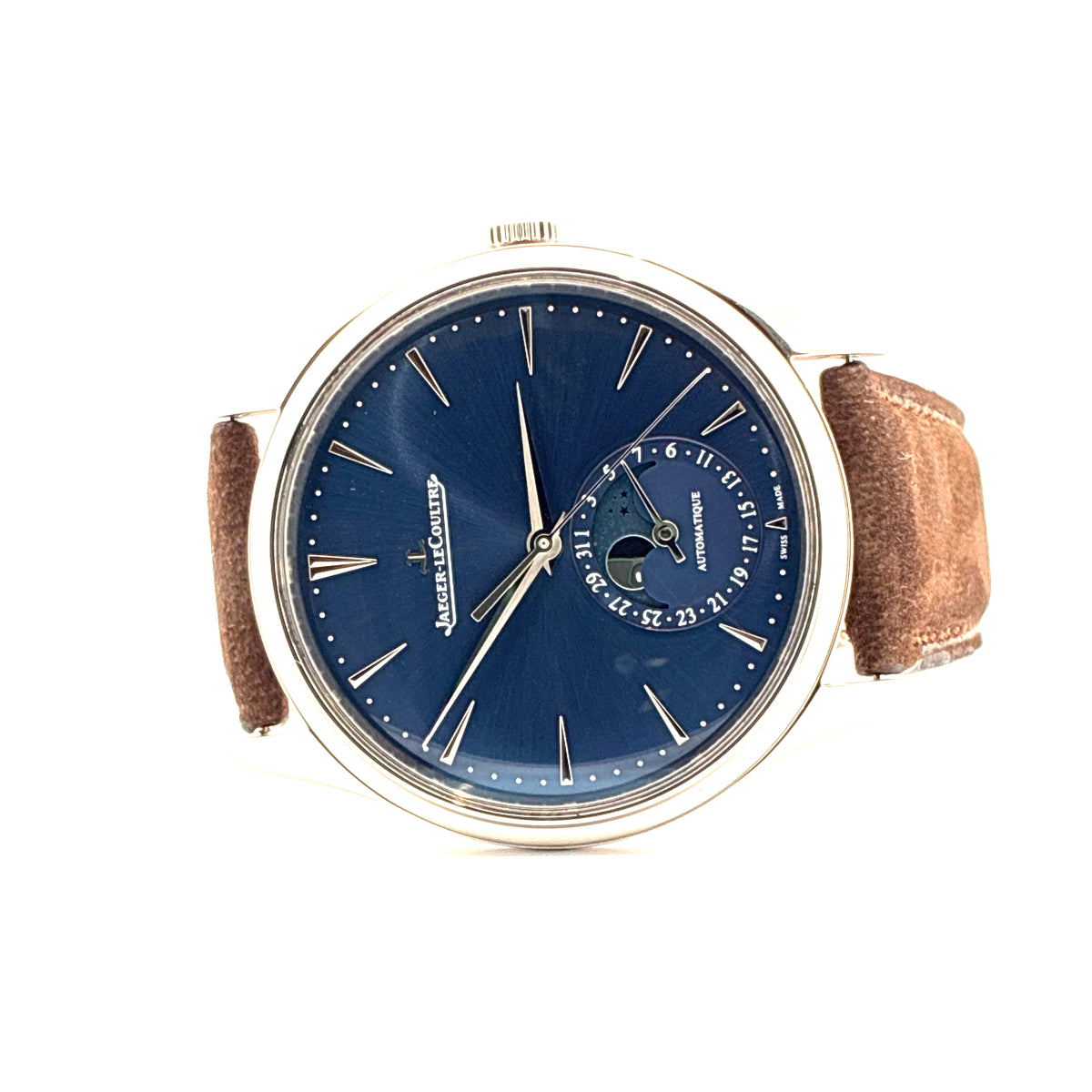 Master Ultra Thin Moonphase / Blue Dial / Folding Clasp / 2nd Strap / Pusher / very good condt.