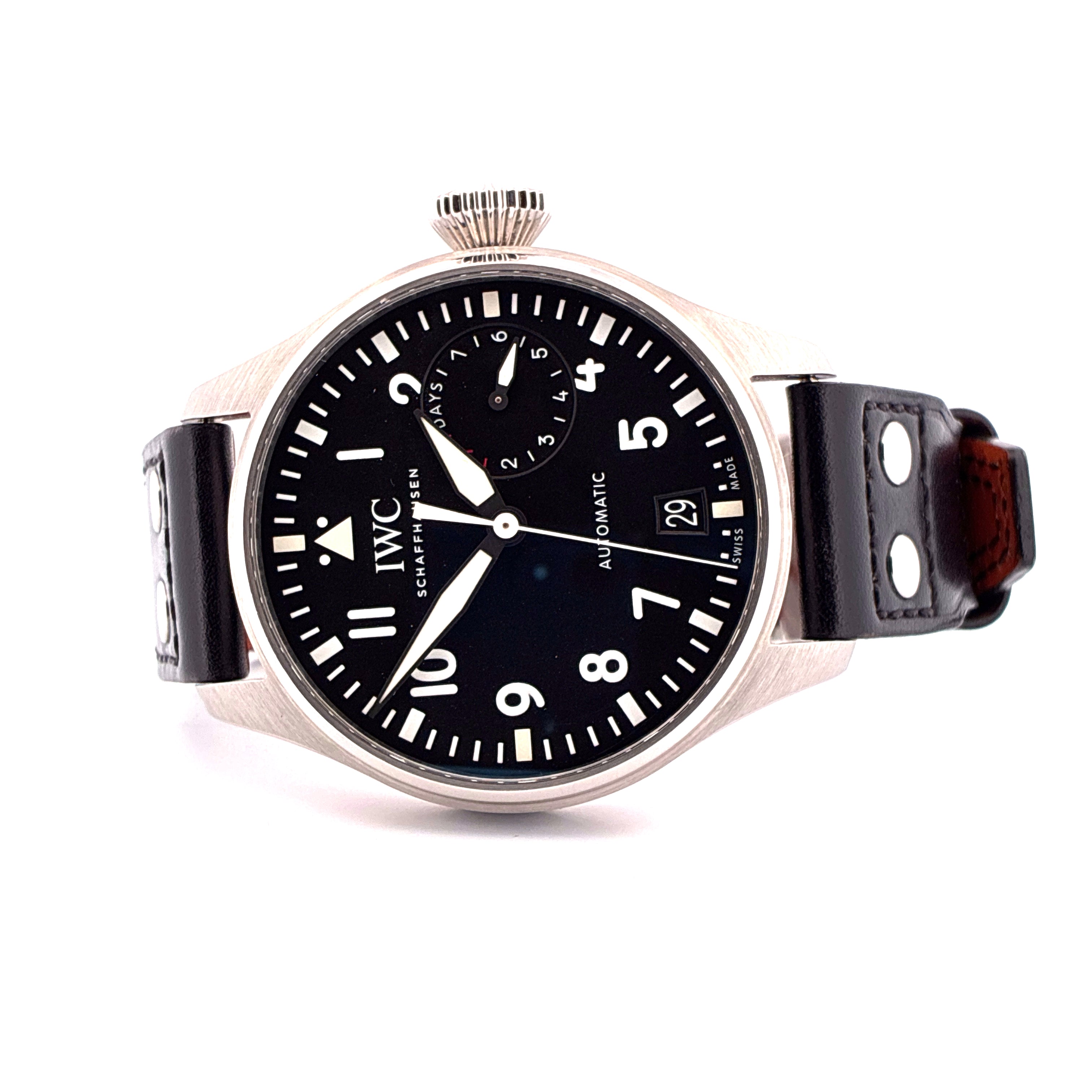 Big Pilot / Black Dial / Santoni Leather Strap / Full-Set / 2017