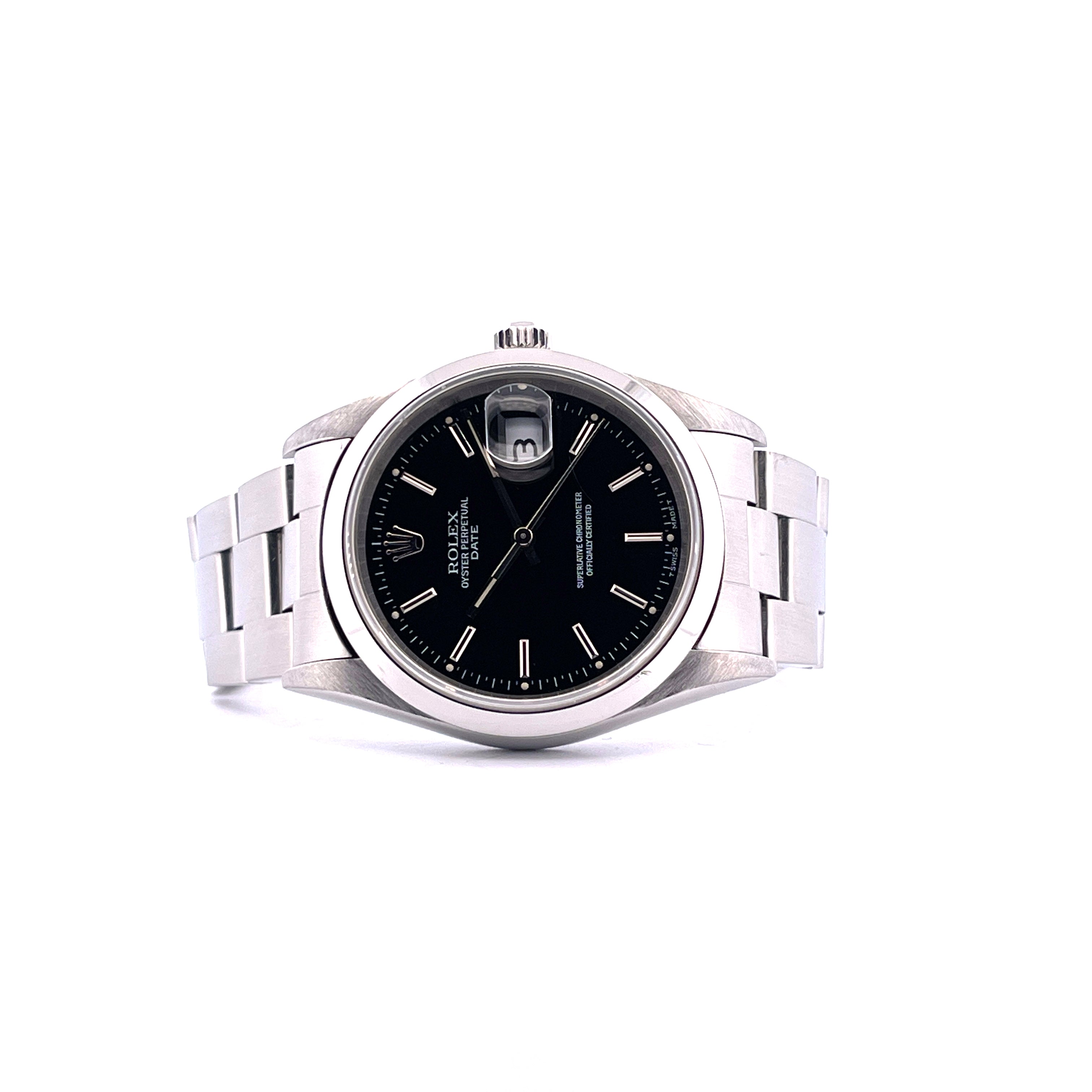 Oyster Perpetual Date 15200 Black Dial / Full Set / Service 2025 / Year 1995