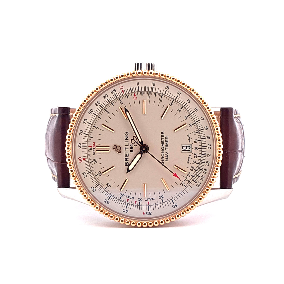 Navitimer / Bicolor / leather strap / orig. Invoice / Box / 2022 - Juwelier Spliedt