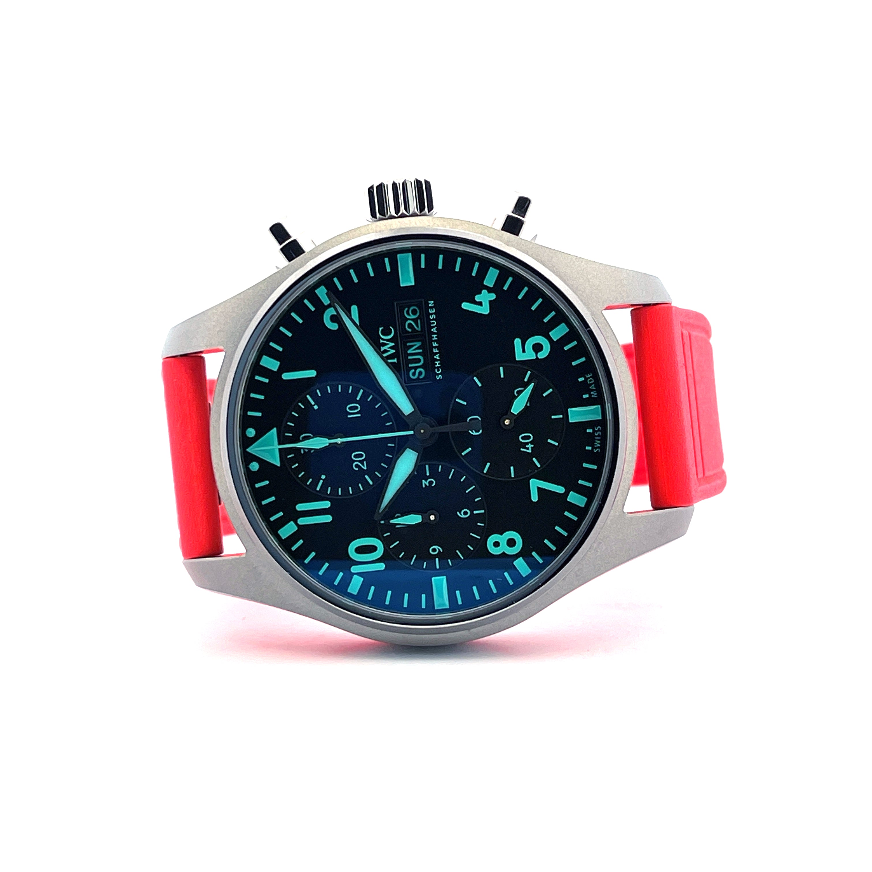 Pilots Watch Chronograph AMG Formula One Team / Full Set + second Strap / premium Condition / Titan / 2023