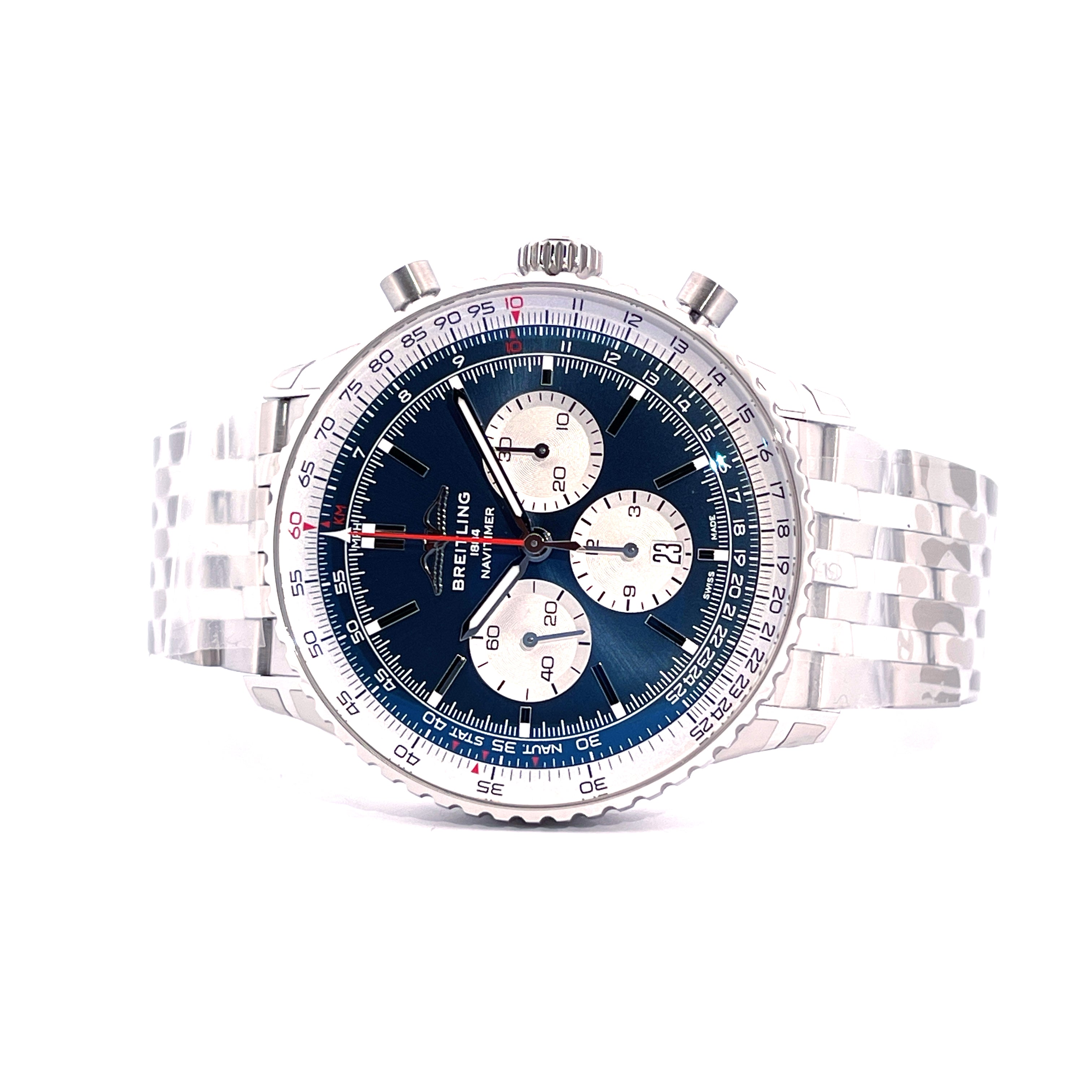 Navitimer B01 Chronograph 46 Blue Dial / Steel Bracelet / unworn / Full Set / 2025