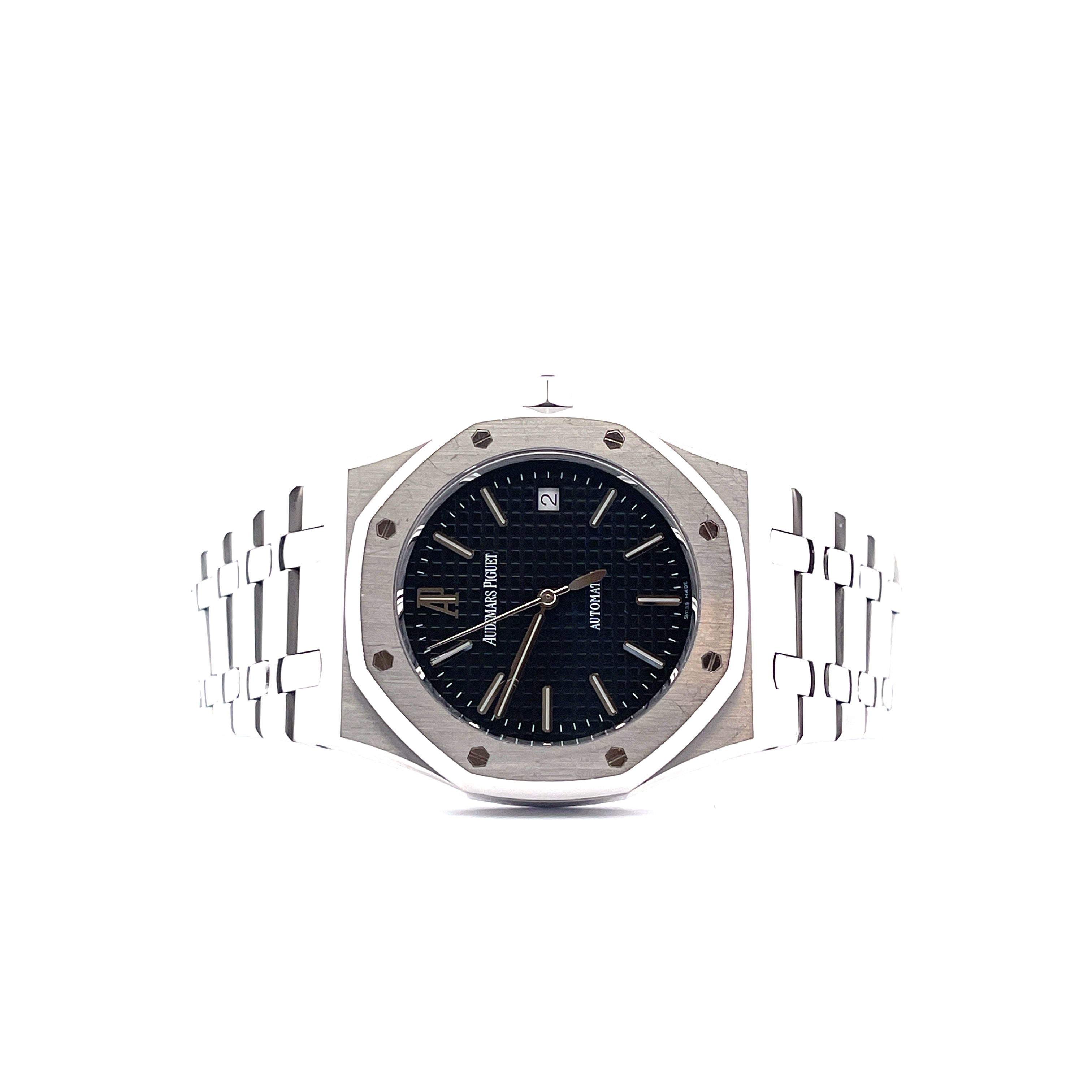 Audemars Piguet Royal Oak 39mm Edelstahl mit schwarzem Zifferblatt und Stahlband