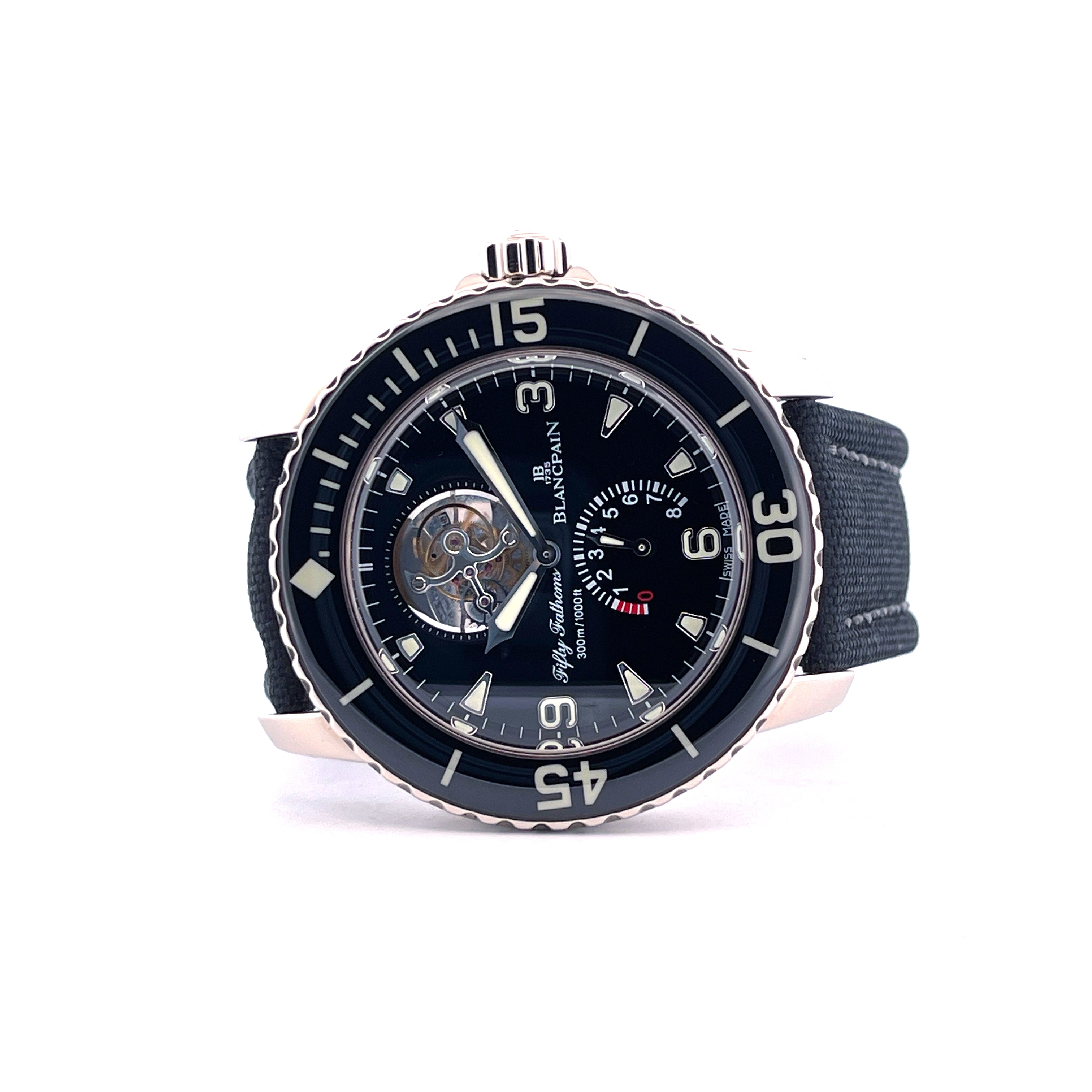 Sport Tourbillon Fifty Fathoms 8 Days Whitegold 5025-1530 / Service 2023 incl. Card / pretty good Condition / 2008