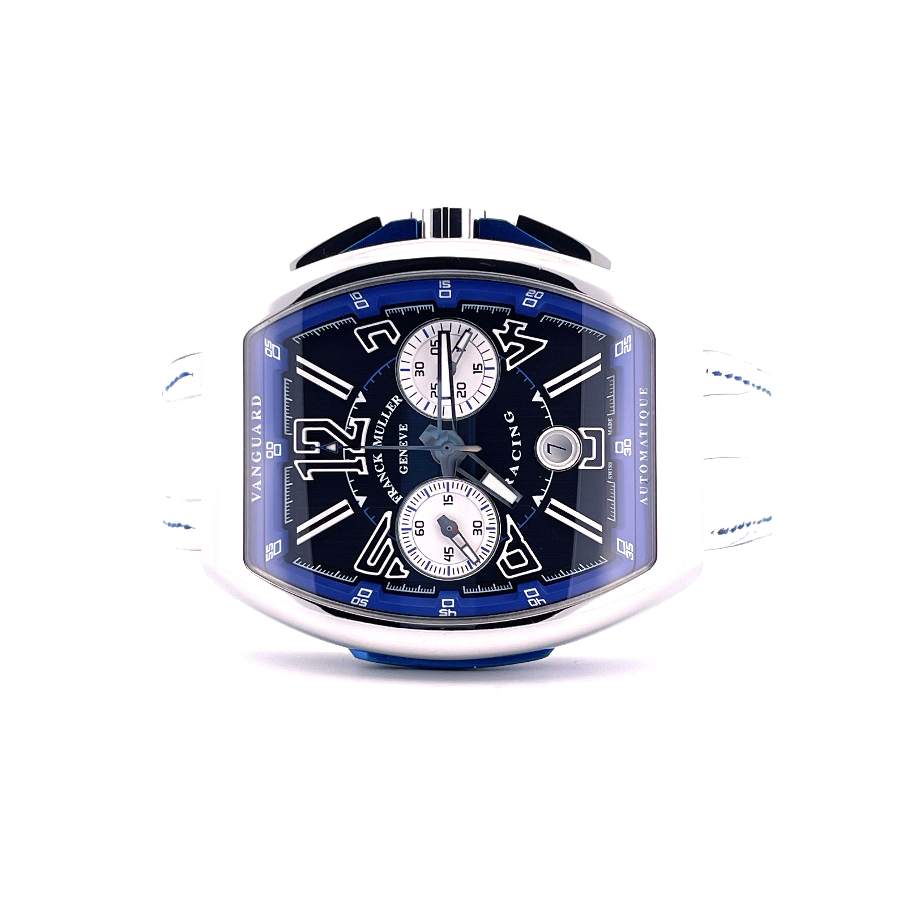 Vanguard Racing Chronograph Blue & Black / V45 / 2 STRAPS / Steel / Full Set / perfect Condition / Germany 2025