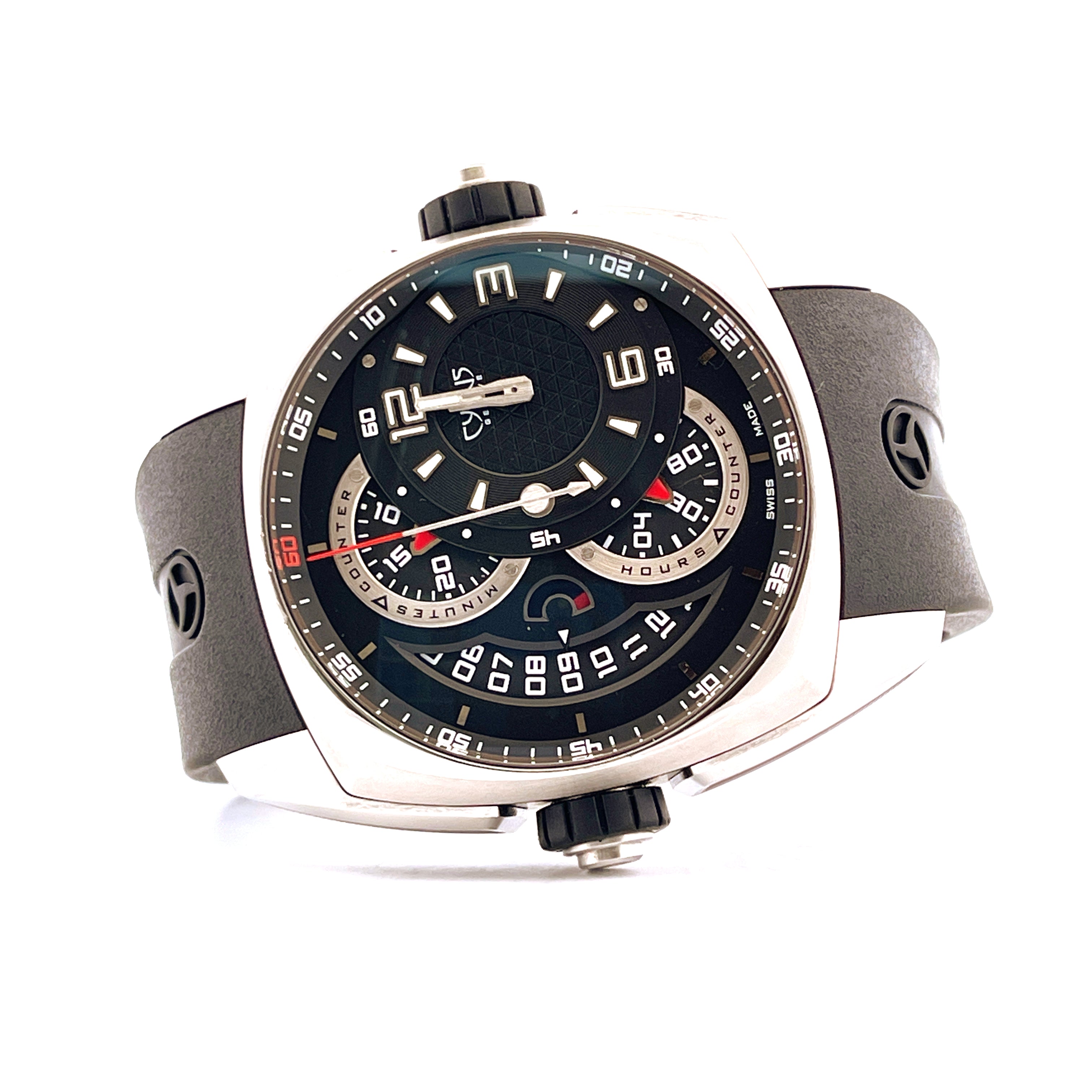 Cyrus Klepcys Chronograph Titan Limited Edition, eine gebrauchte Luxusuhr mit schwarzem Zifferblatt