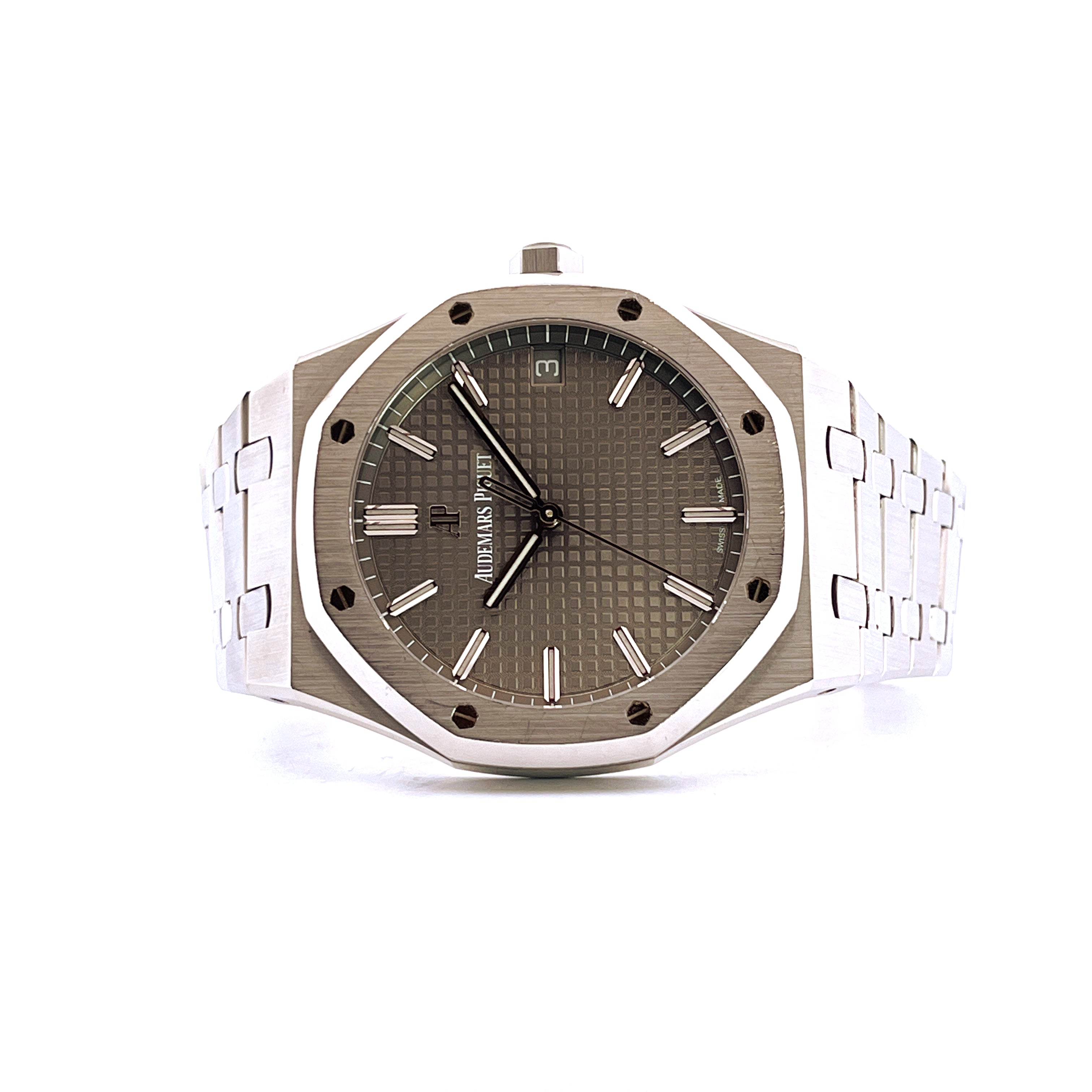 Audemars Piguet Royal Oak 15500ST, Edelstahl mit grauem Zifferblatt und Armband