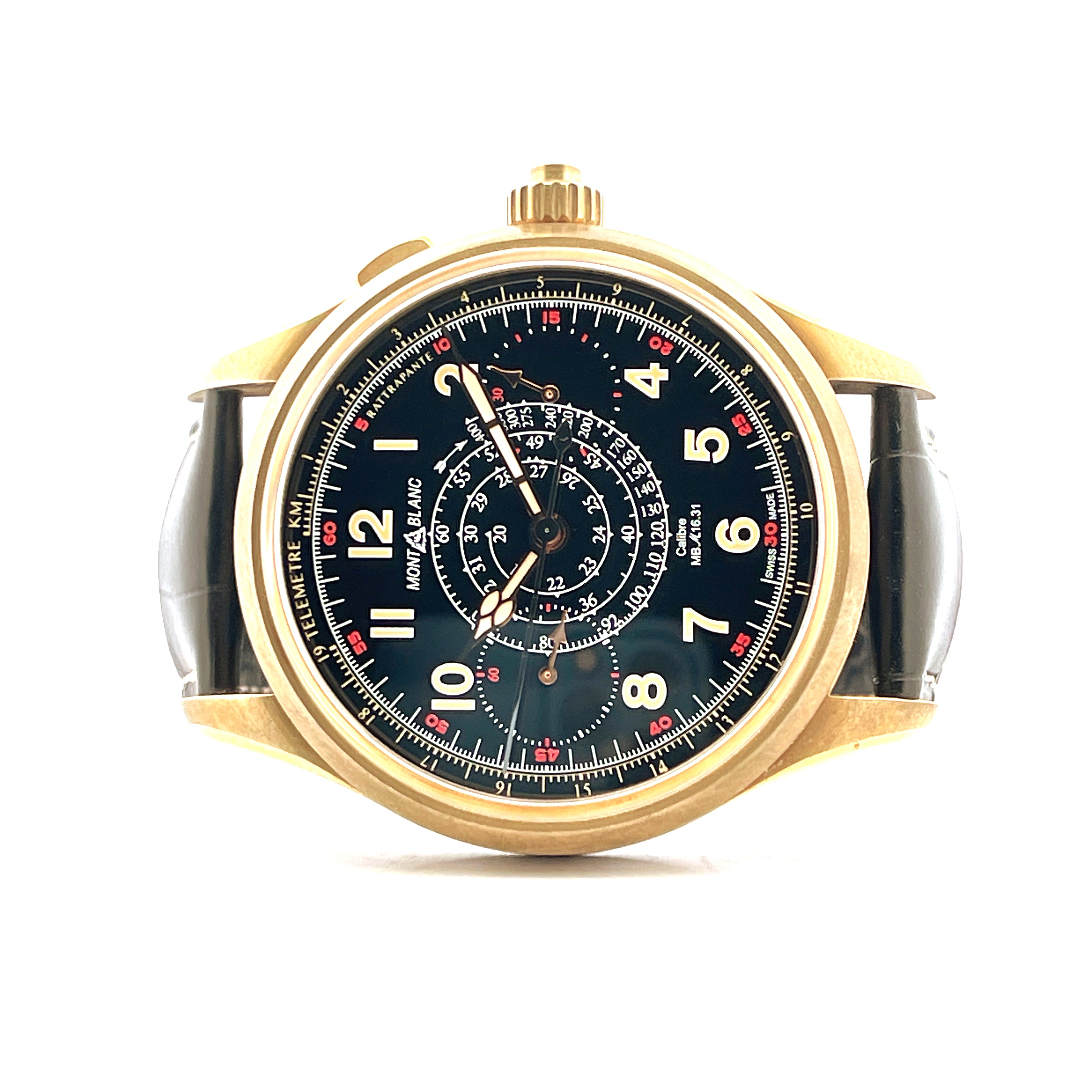 Montblanc 1858 Split-Seconds Chronograph mit Bronzegehäuse und schwarzem Zifferblatt