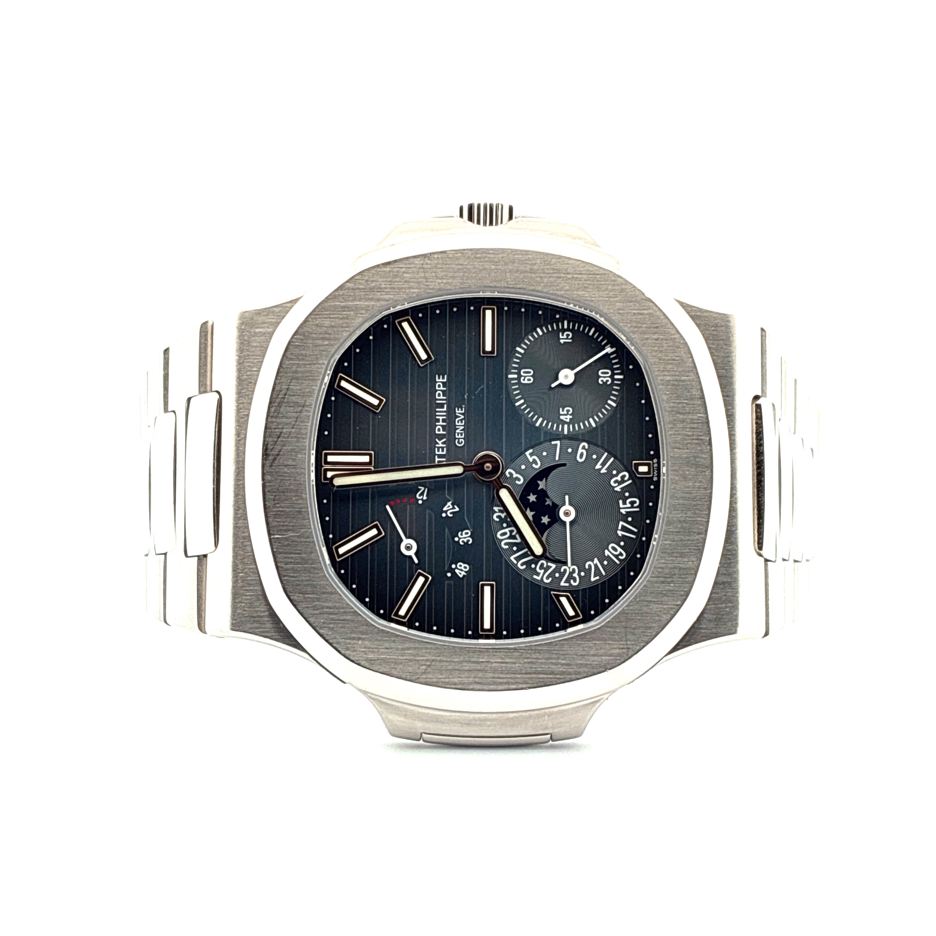 5712/1A-001 / very good Condition / Date - Moonphase - Power-Reserve / Patek Service 2025 / Blue Dial / Full-Set / Germany 2010