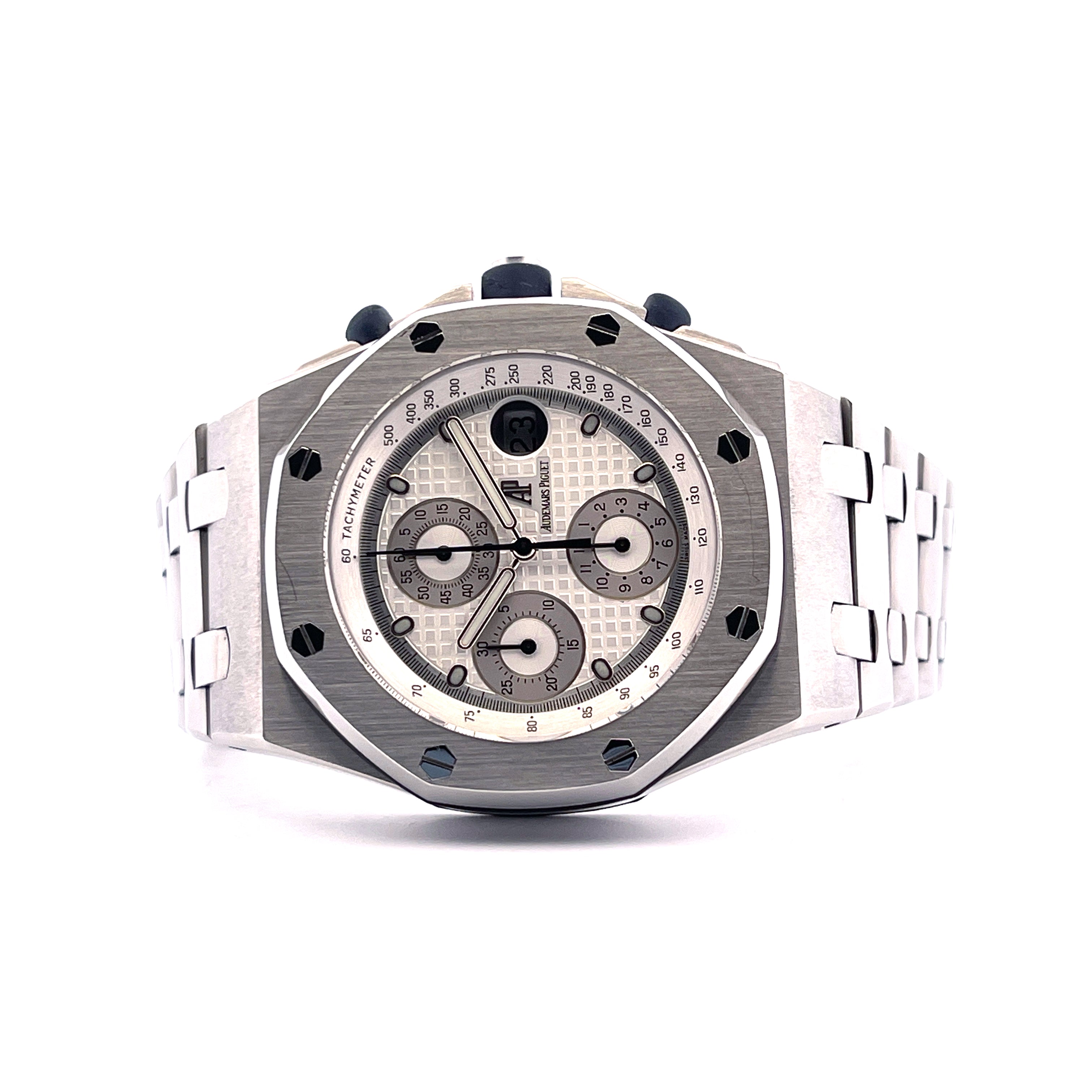 Royal Oak Offshore / Chronograph / White Dial / Papers / stainless steel strap / 2005