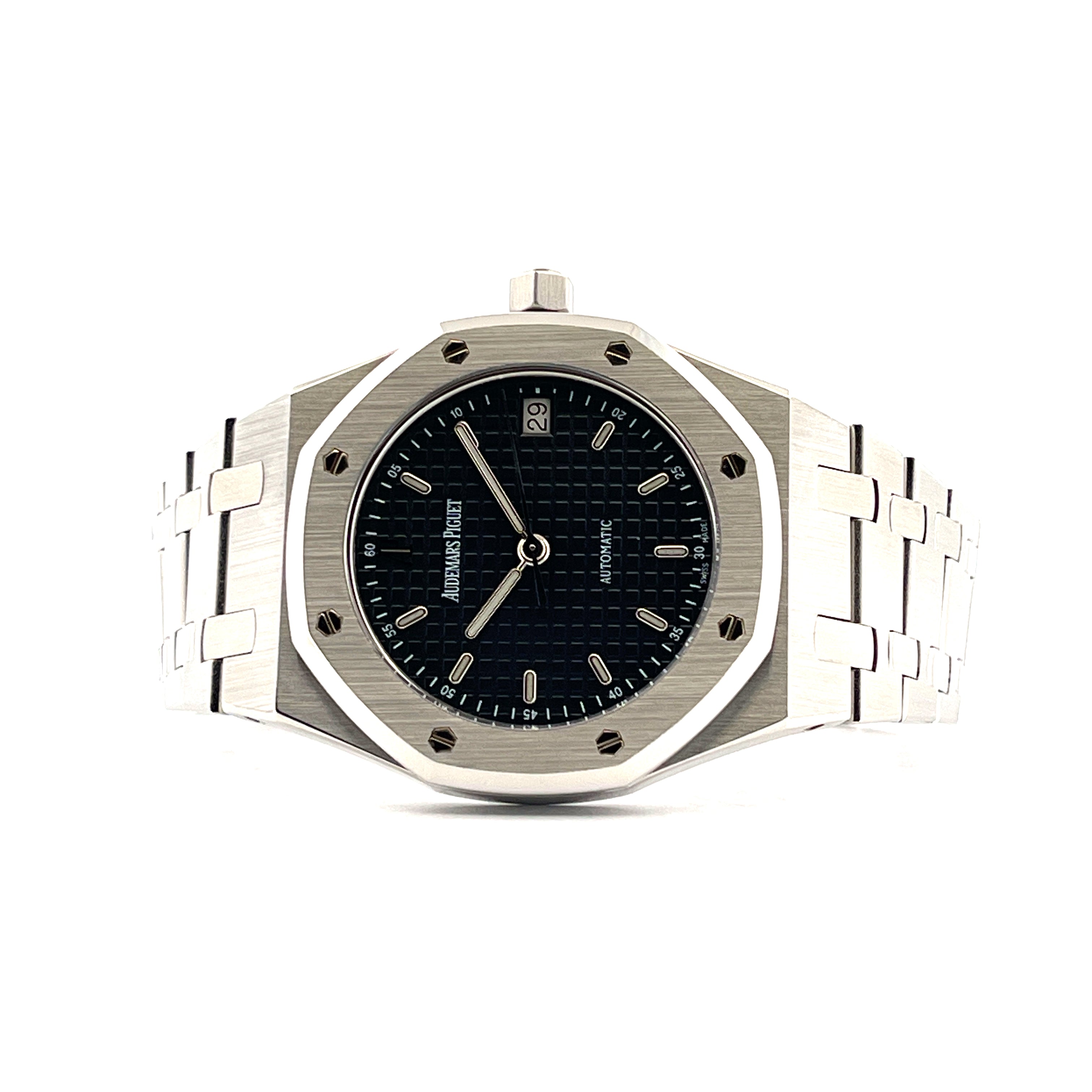 Audemars Piguet Royal Oak 14790ST Herrenuhr mit blauem Zifferblatt und Edelstahlarband