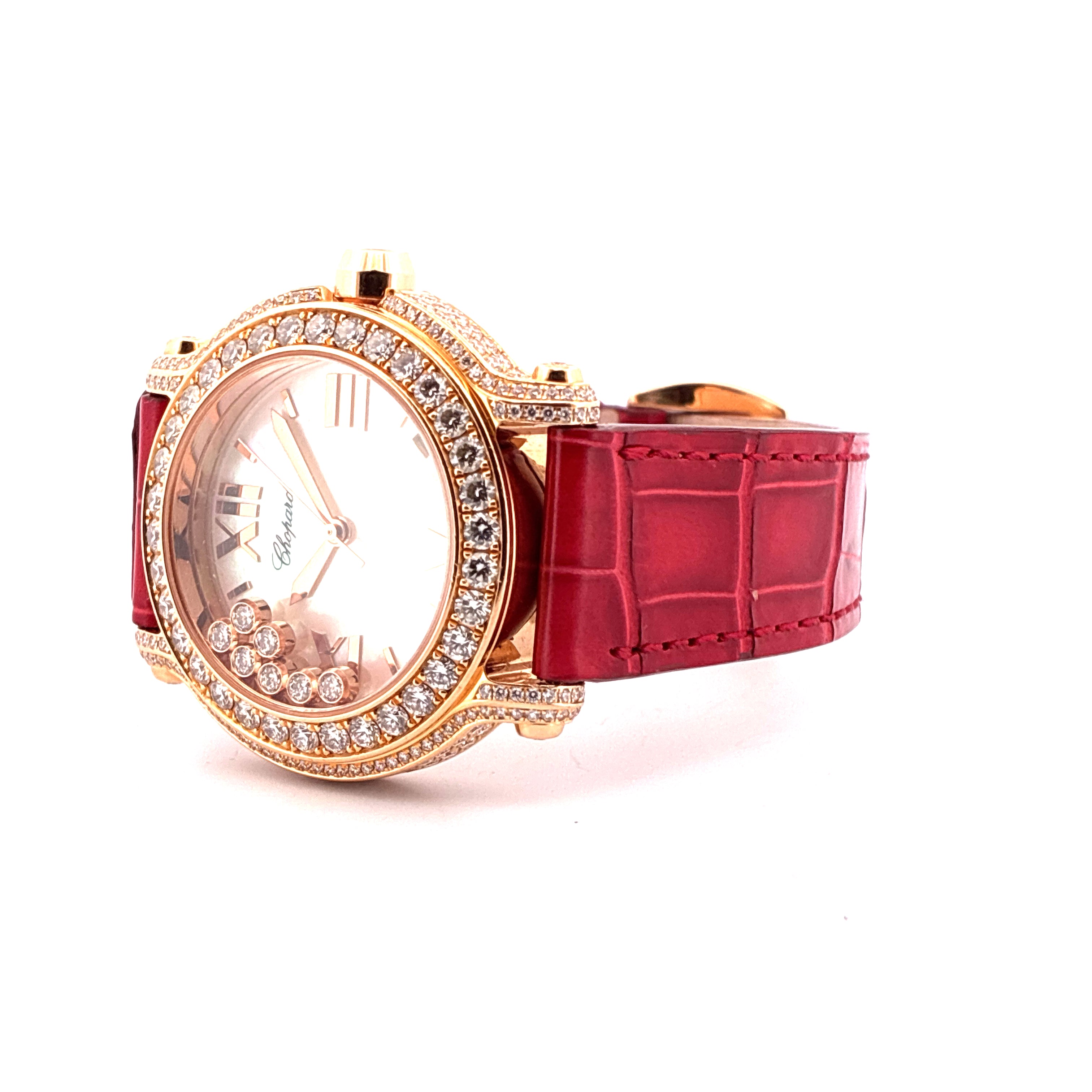 Happy Sport Quarz / MOP Dial / Diamonds / Red Gold / very rare / Box / Certificate of authenticity / Retail price EUR 74.000,00