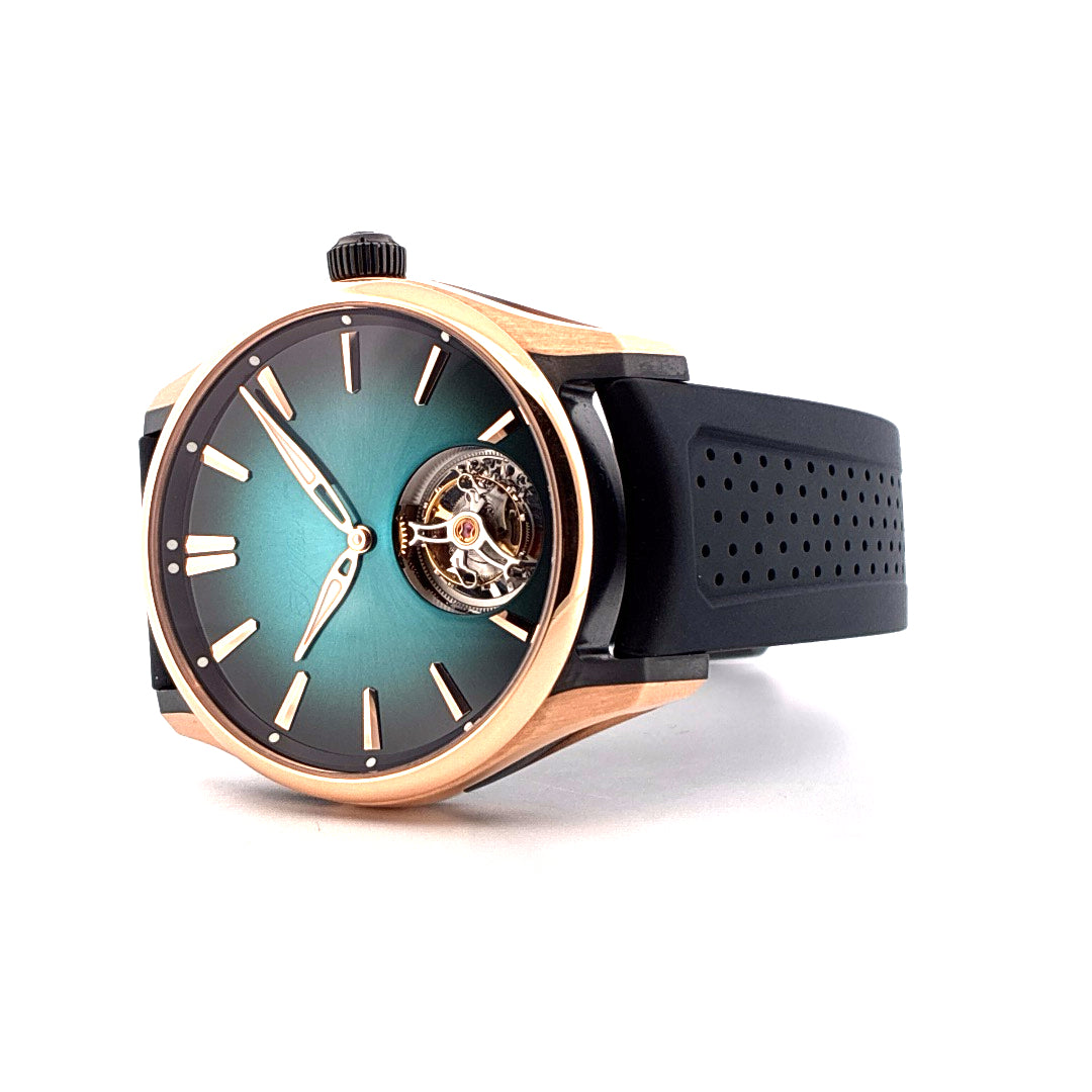 Moser Pioneer Tourbillon - Blue Lagoon Dial - zwei zusätzliche Armbänder - sehr guter Zustand (2024)