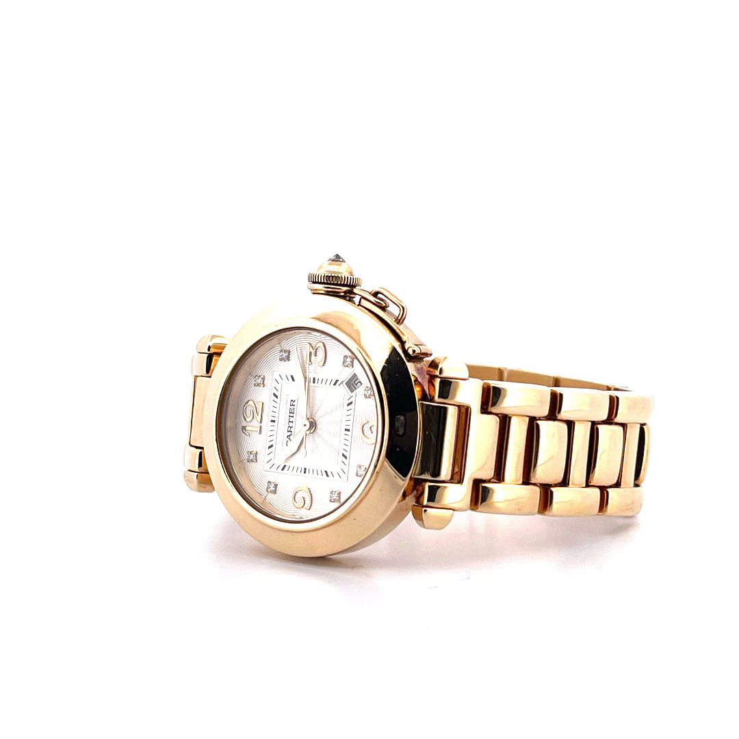 Pasha 18k Yellowgold / diamond crown full set / very good condt. / 2005