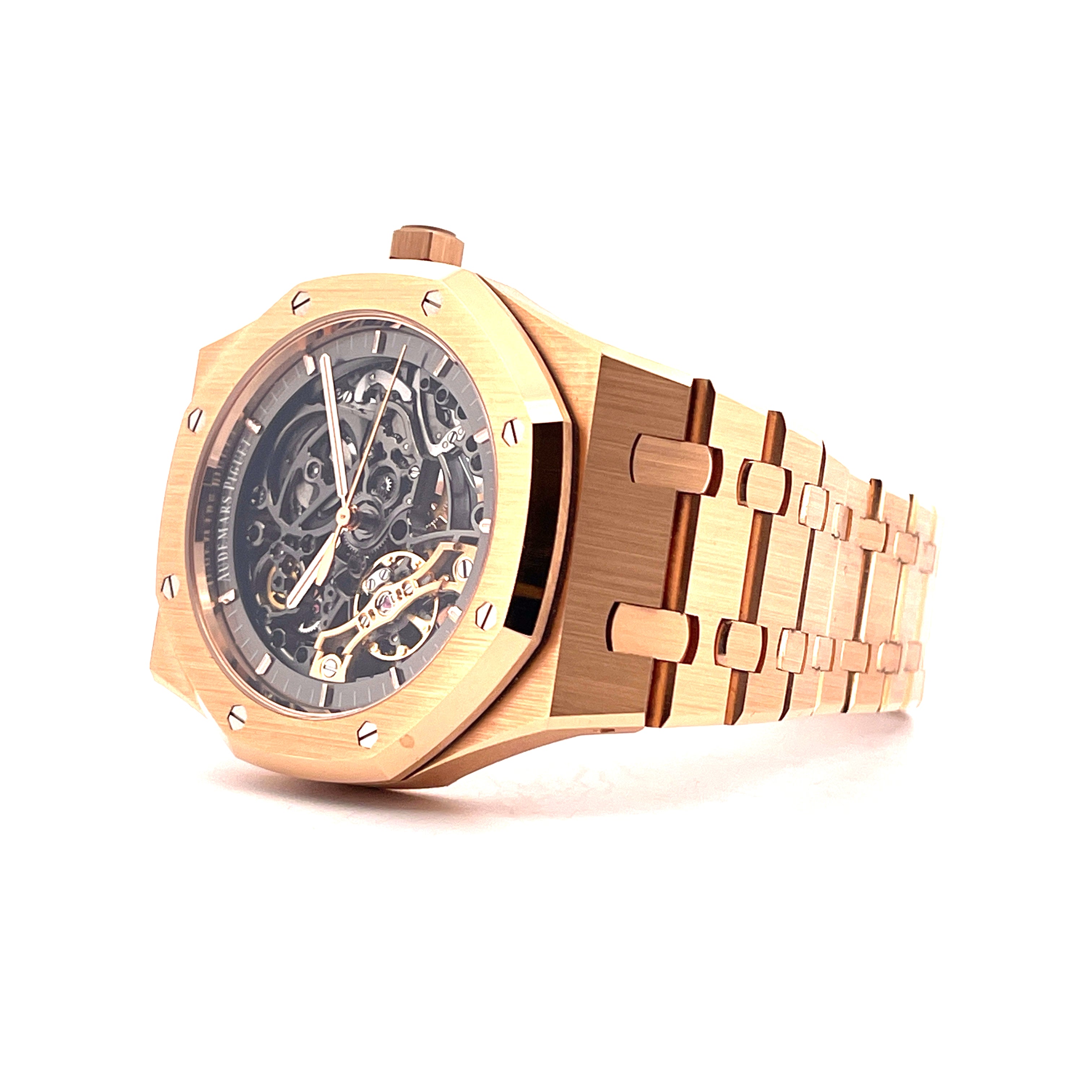 Royal Oak Double Balance Wheel Openworked Skeleton Roségold (Full Set) -2020-
