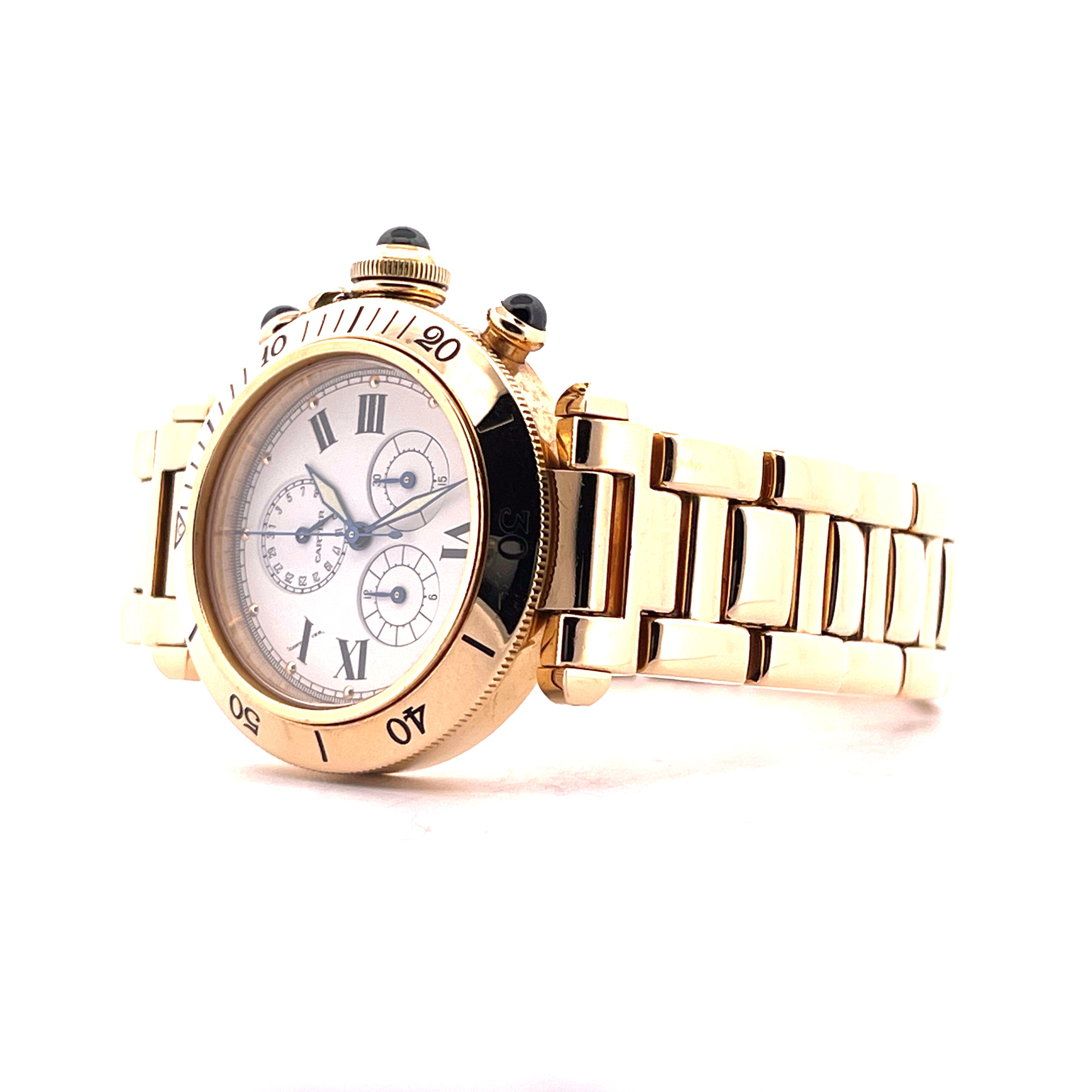 Pasha 35mm Chronograph 18k Full-Gold