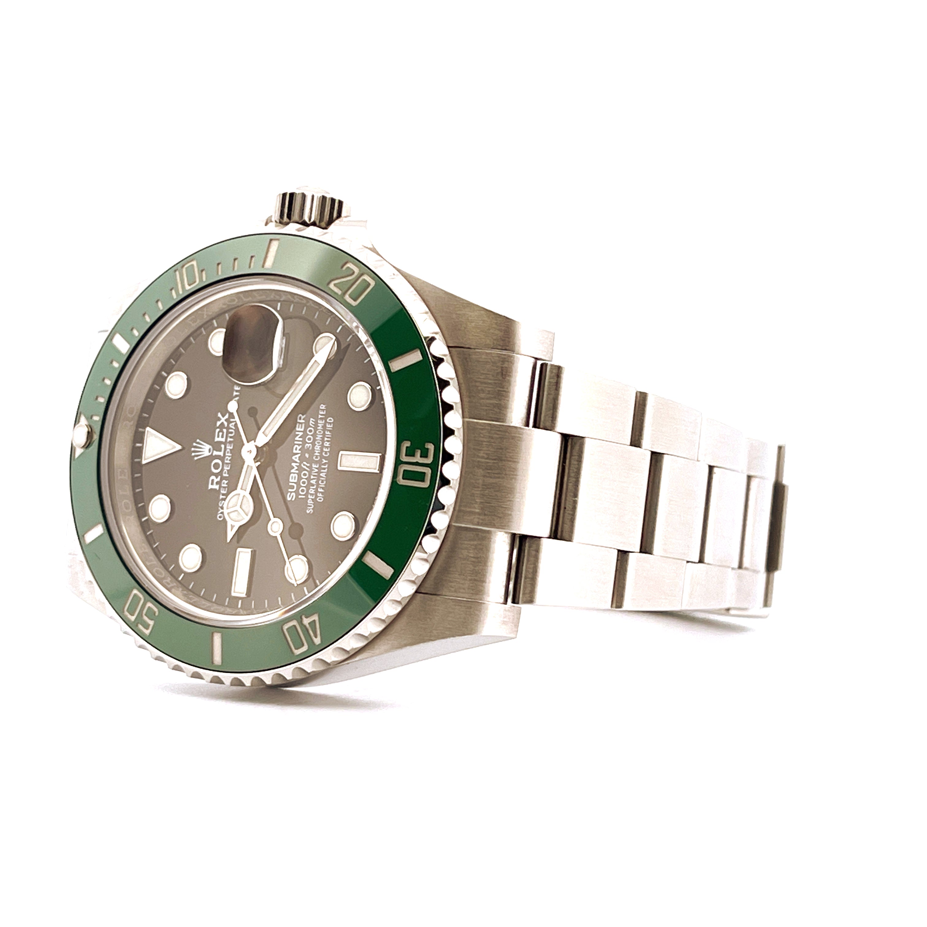 Rolex Submariner Date Starbucks 41 mm Stahl mit grüner Lünette und schwarzem Zifferblatt