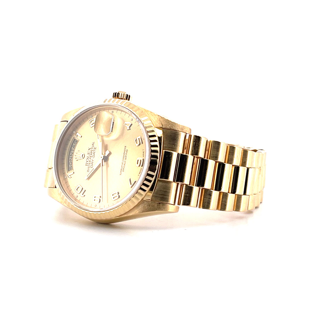 Day-Date with German weekday display / very good condition / Rolex papers / 1997