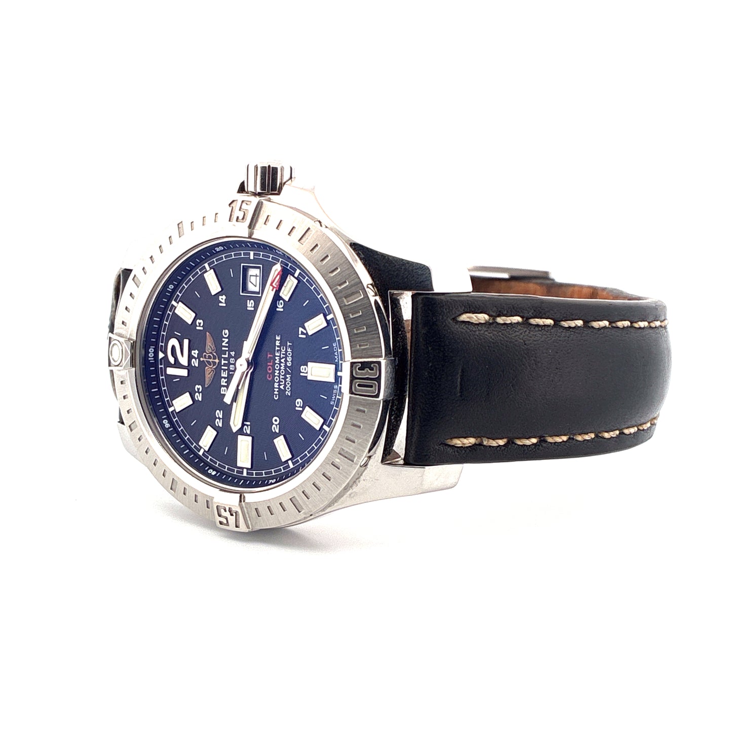 Breitling Colt Automatic / Lederarmband / Dornschließe / Full-Set / 2017