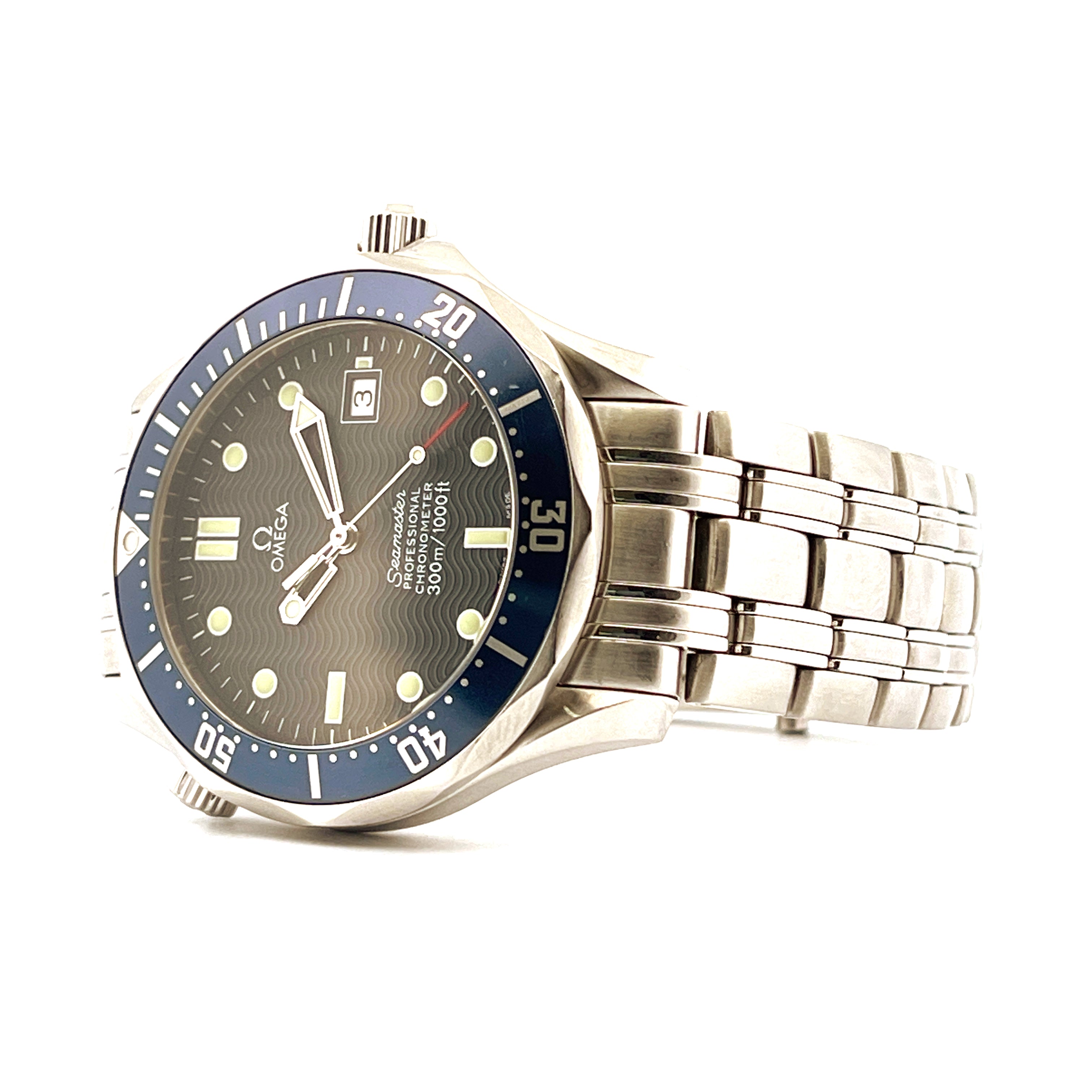 Omega Seamaster Diver 300 Professional mit blauem Zifferblatt und Edelstahluhrband
