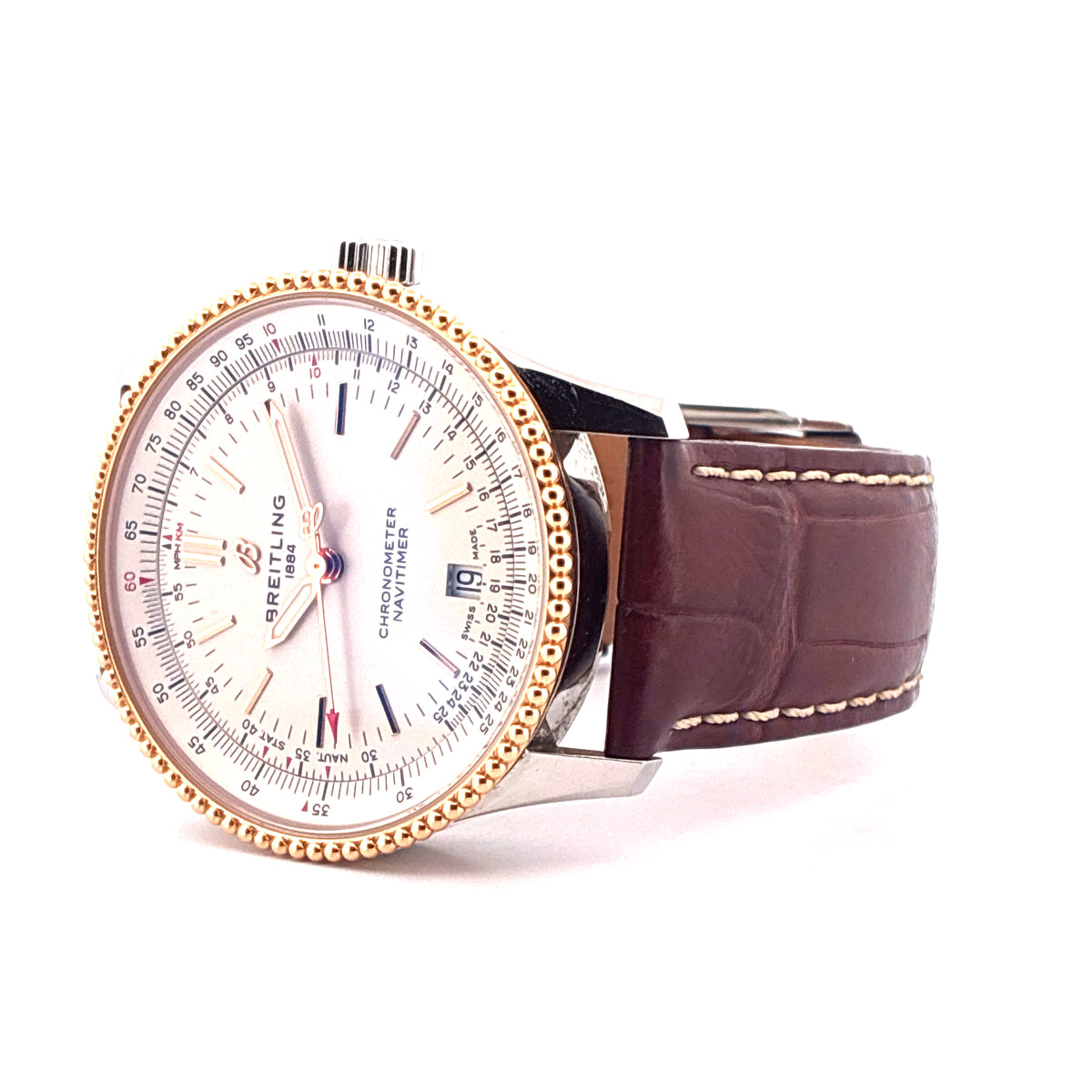 Navitimer / Bicolor / leather strap / orig. Invoice / Box / 2022 - Juwelier Spliedt