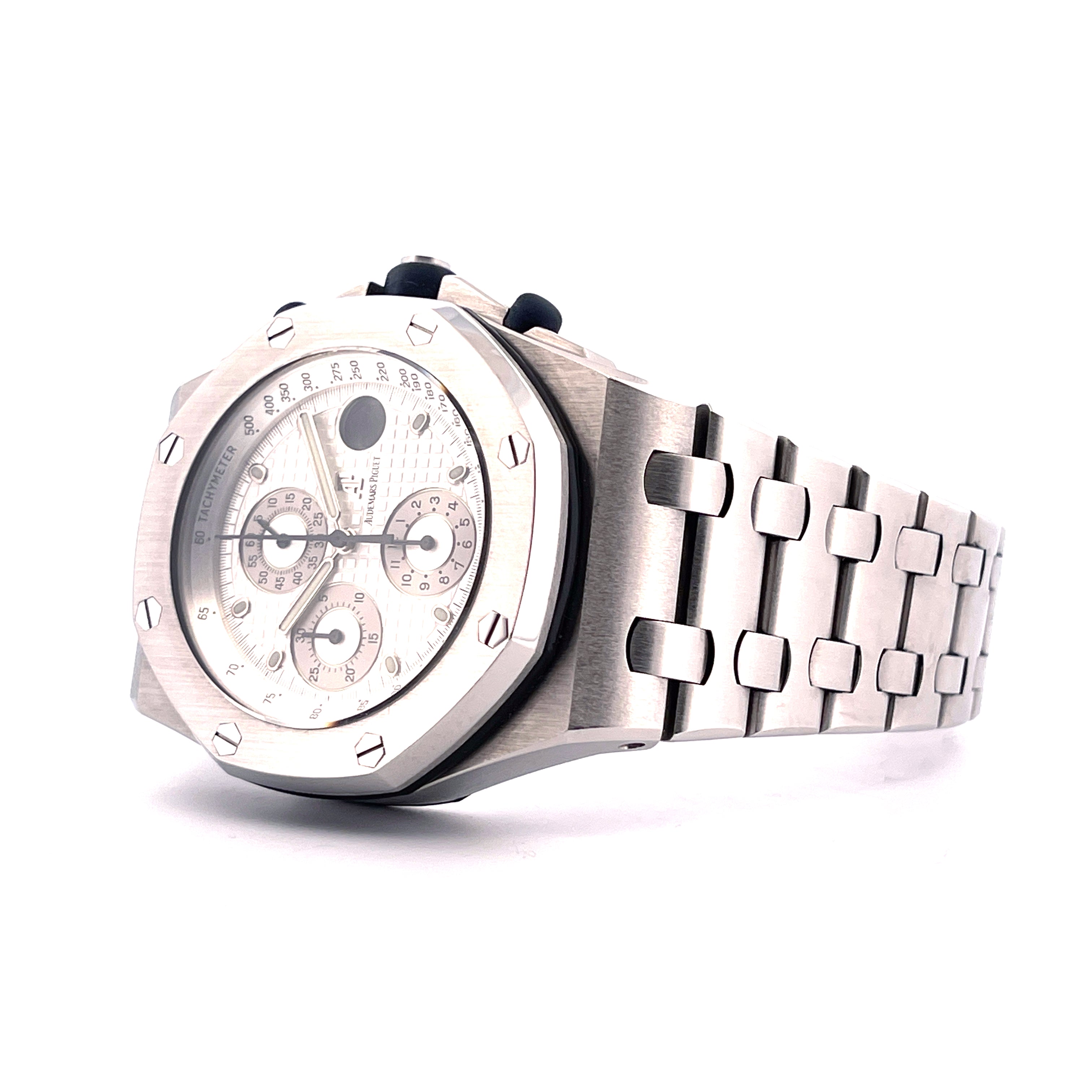 Royal Oak Offshore / Chronograph / White Dial / Papers / stainless steel strap / 2005