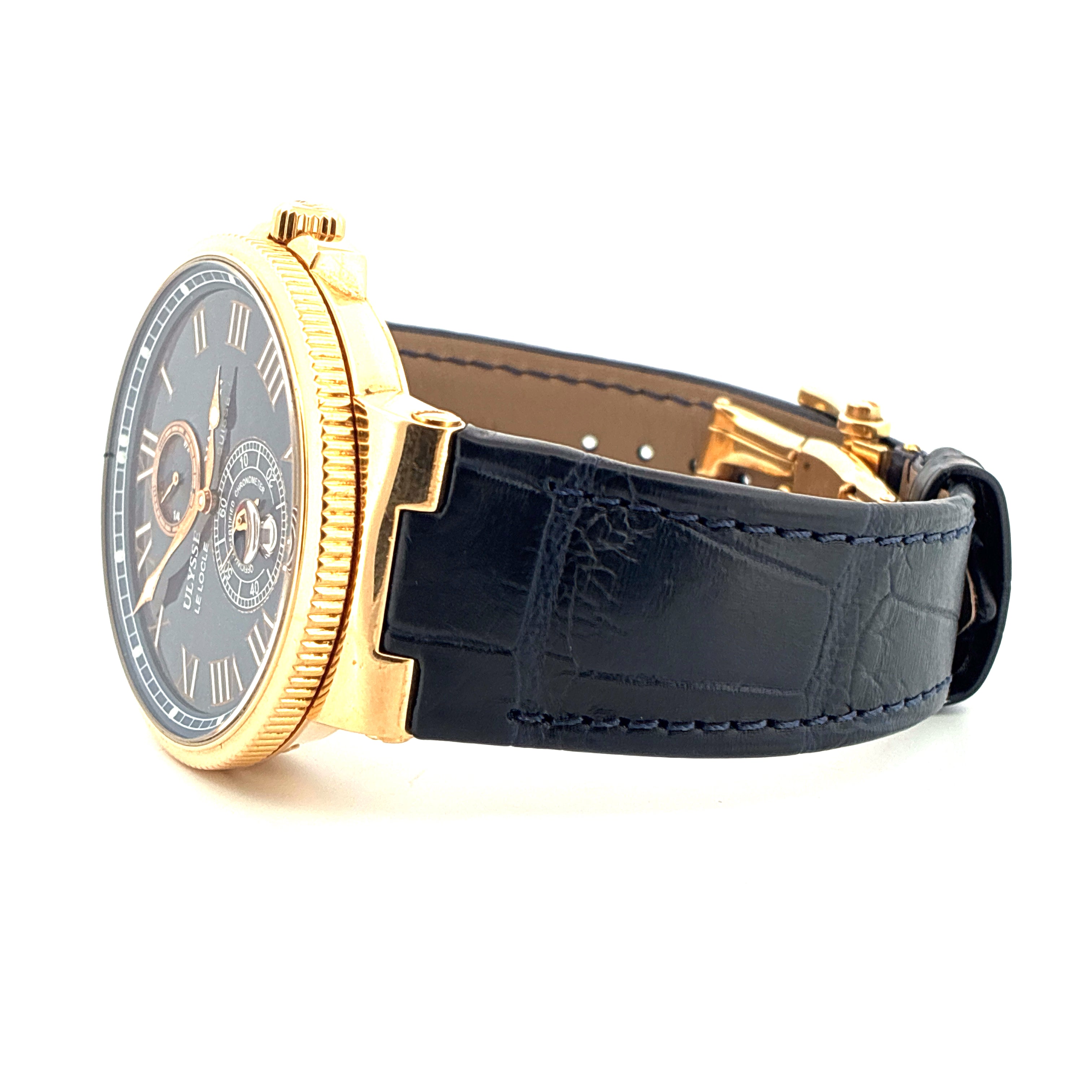 Maxi Marine Chronometer 43mm Blue Dial / Folding clasp / Box & Papers