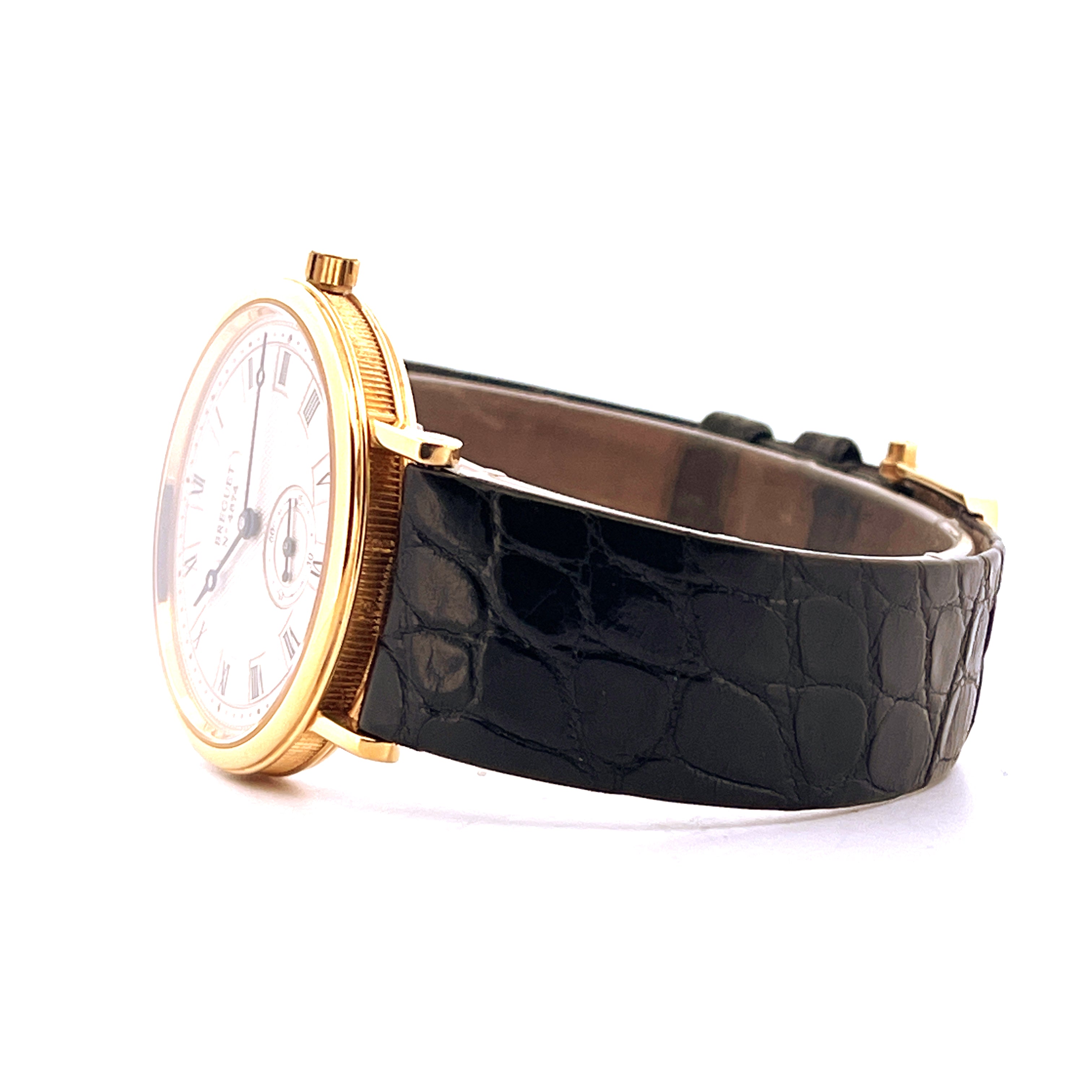 Breguet Classique Ref-3910BA-15-286 (1999) Gelbgolduhr mit schwarzem Krokodillederarmband