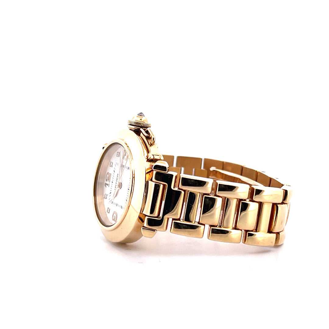 Pasha 18k Yellowgold / diamond crown full set / very good condt. / 2005