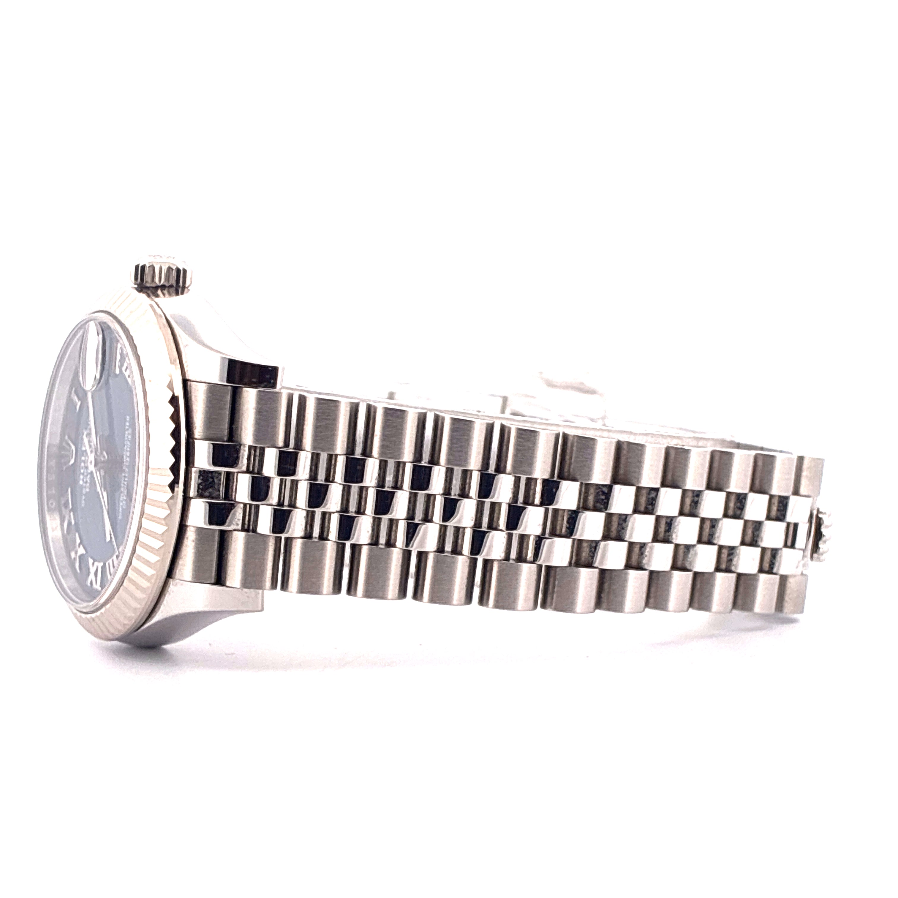 Rolex Datejust 31 Stahl Weißgold blaues Zifferblatt Automatik mit Jubilee-Armband