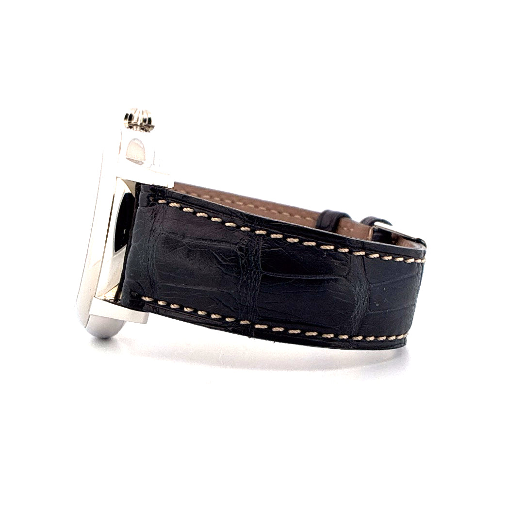 Frederique Constant Classics Manufacture Automatik, Edelstahlgehäuse mit schwarzem Krokolederarmband