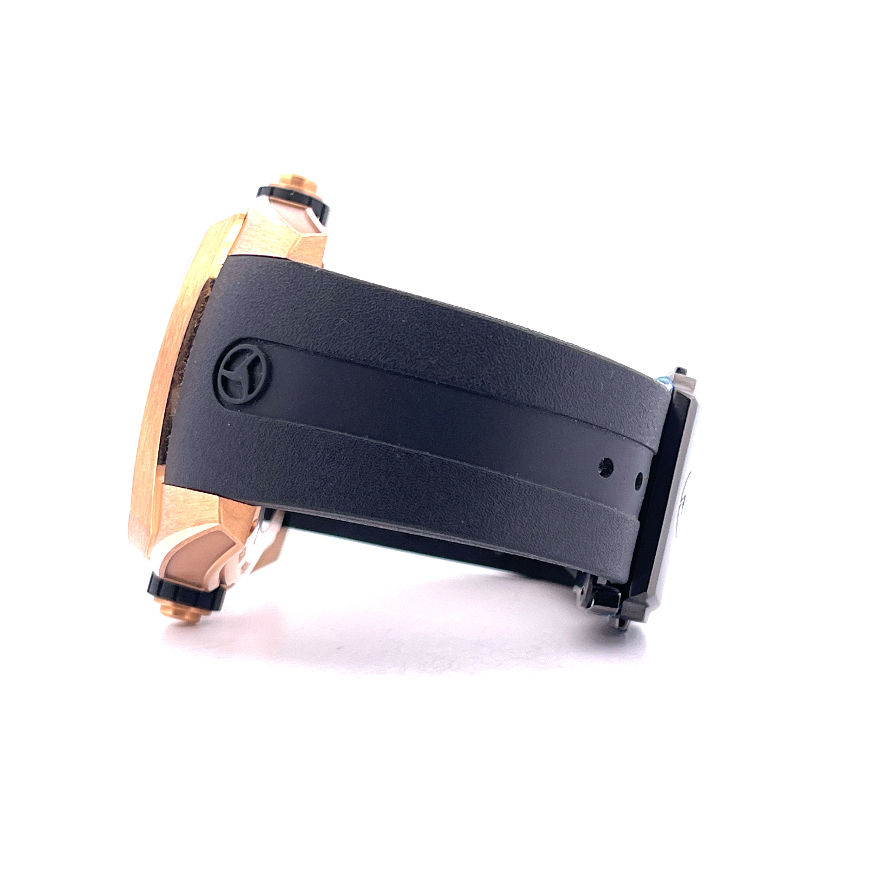 Cyrus Klepcys Chronograph Roségold 5N Automatik mit schwarzem Kautschukarmband