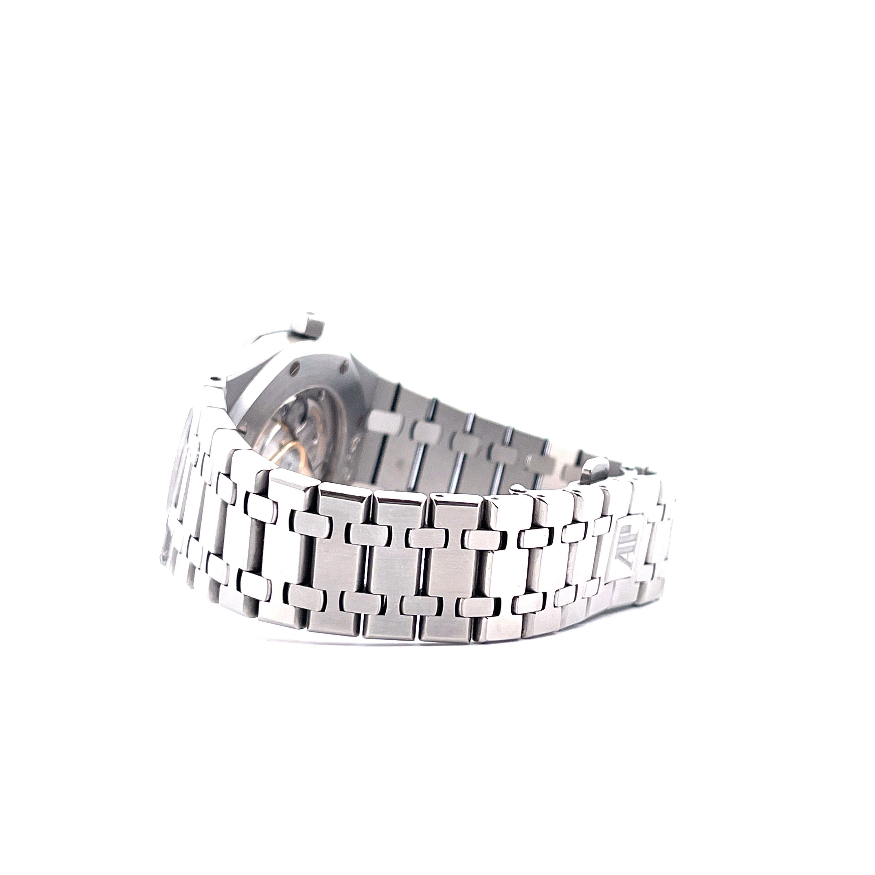 Audemars Piguet Royal Oak 39mm Edelstahl Armband Seitenansicht im Studio