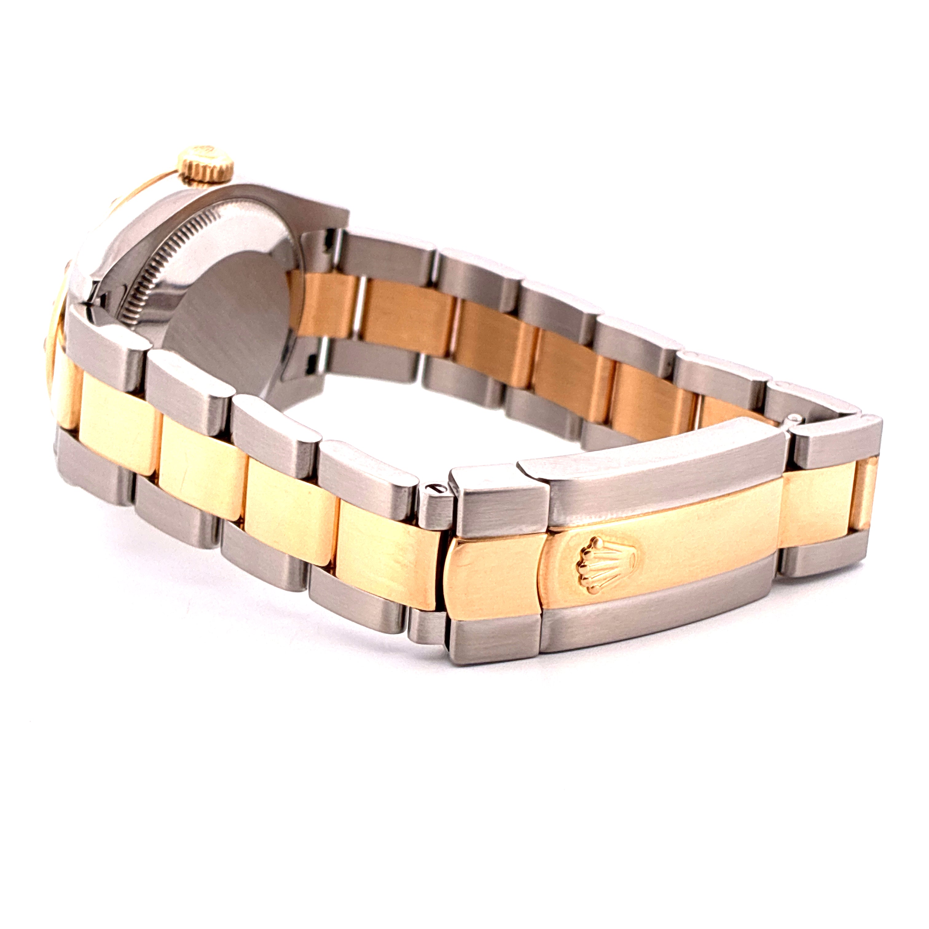 Rolex Datejust 31 mm Stahl-Gold-Kombination mit Krone und Gliederarmband