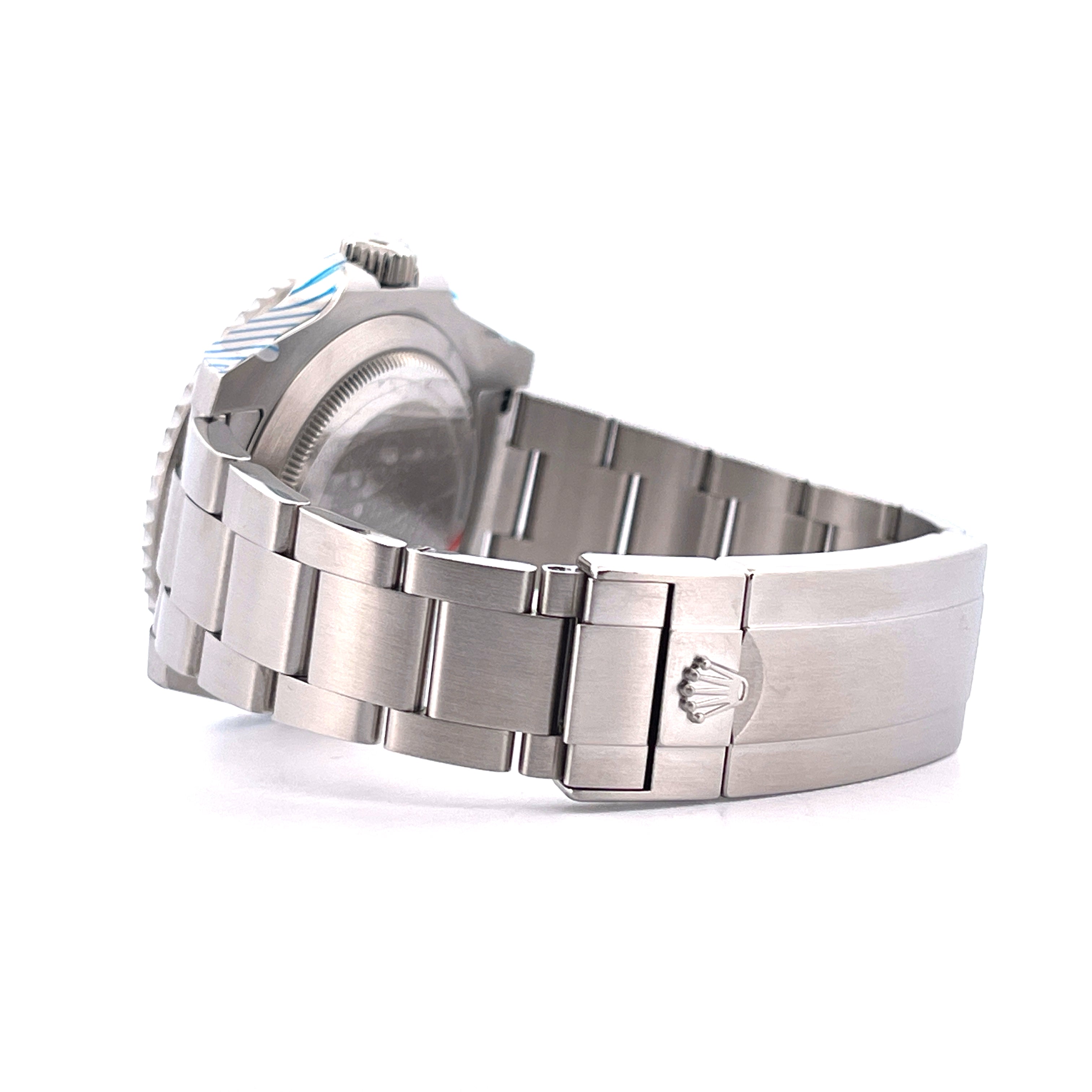 Rolex Submariner Date Hulk, Seitenansicht des Stahlgehäuses und des Armbands mit Schließe