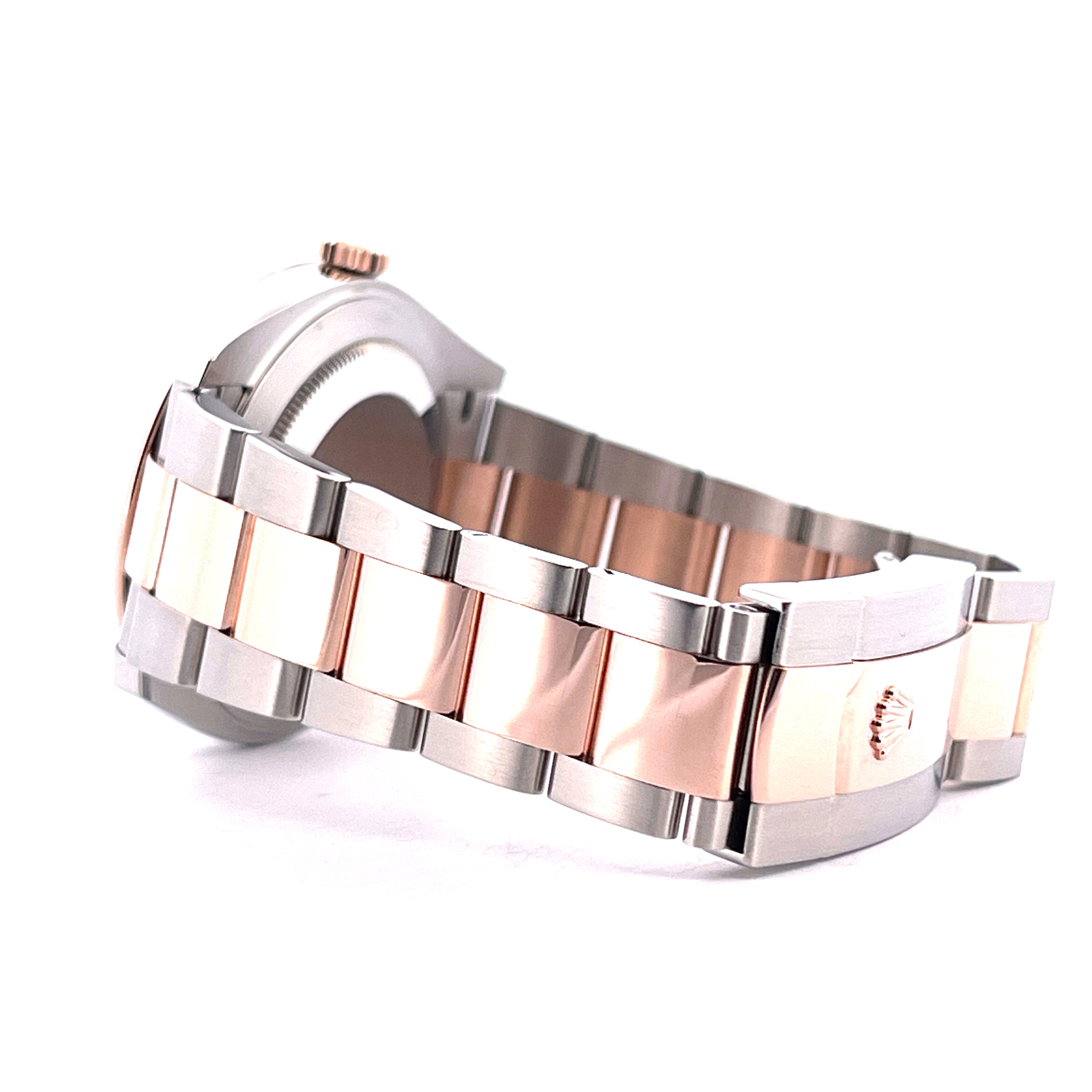 Rolex Datejust 41 Wimbledon Oyster Gehäuse aus Stahl und Gold mit roségoldenem Armband