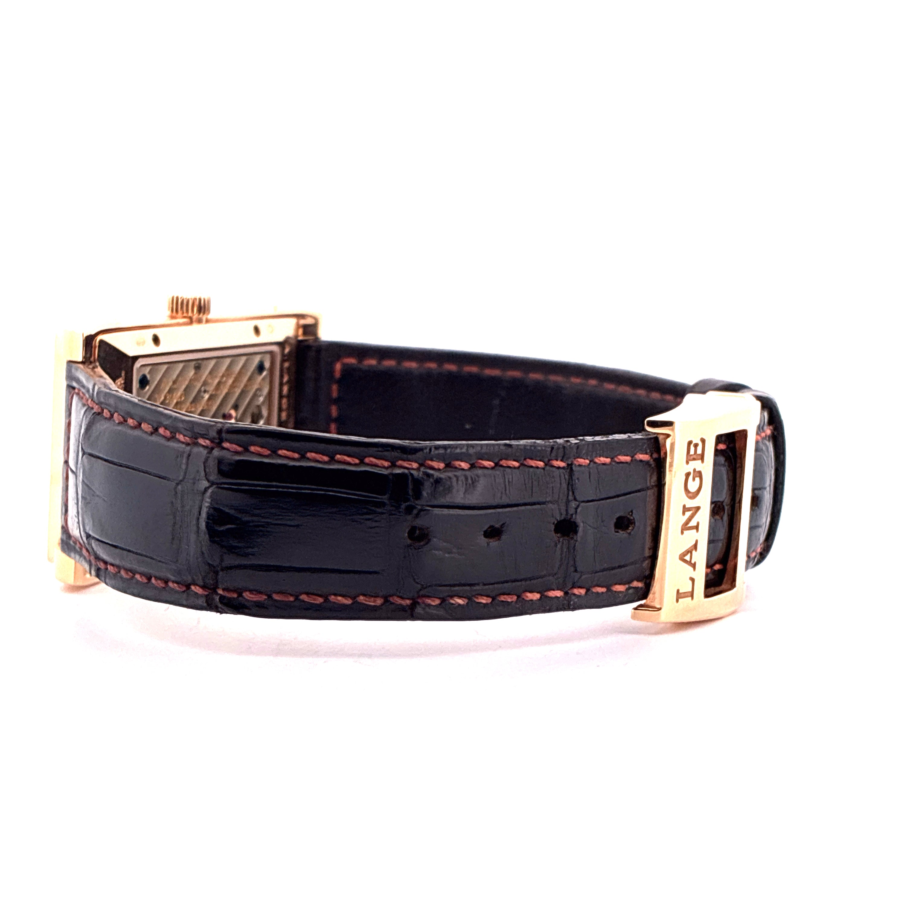 Cabaret / Folding clasp / Pin buckle / Panorama Date / Roségold / First Invoice / leather strap / Pusher / Black Dial Full-Set / 2003