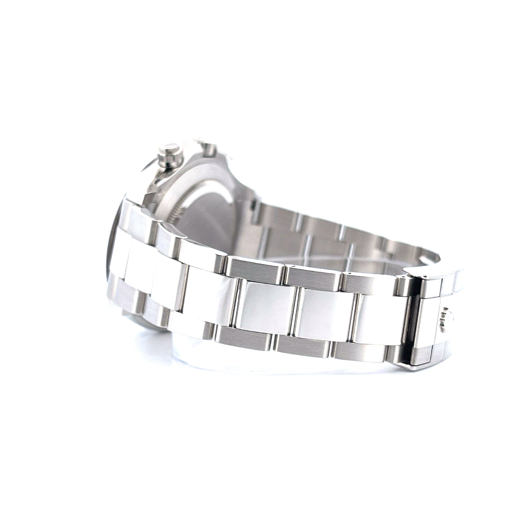 Rolex Daytona Platinum Ice Ref 116506, Seitenansicht des Platingehäuses und des Oyster-Armbands
