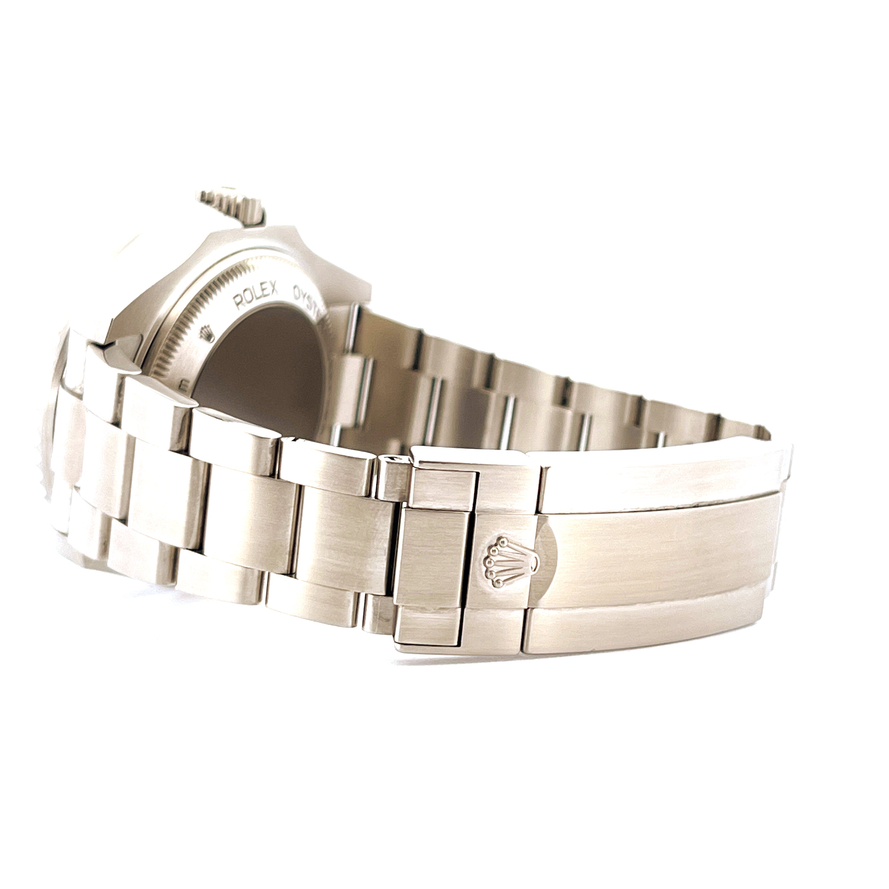 Seitenansicht einer Rolex Sea-Dweller Deepsea "James Cameron" aus Stahl mit Oyster-Schließe