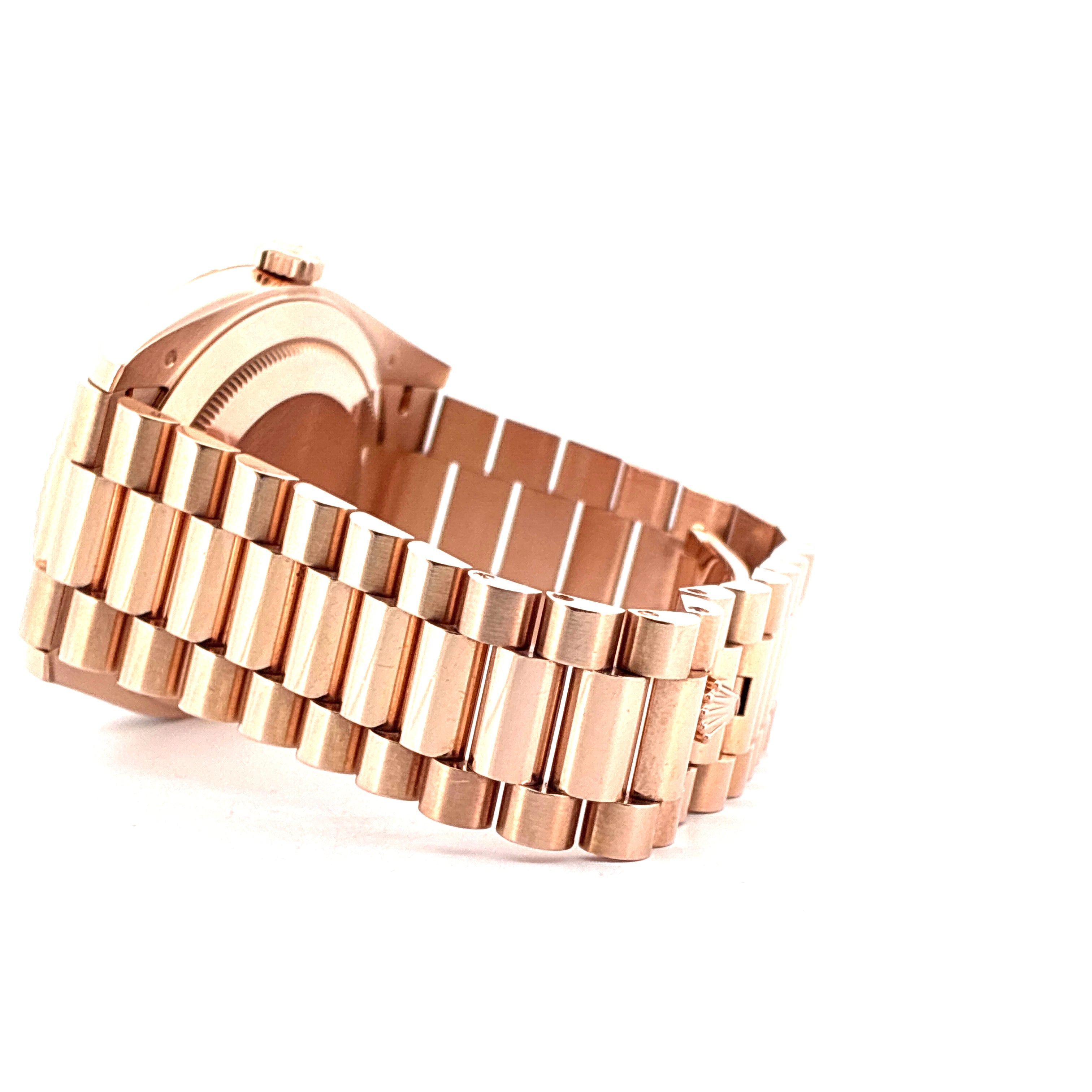 Day-Date 40 / Roségold / Rolex Service 2025 / Invoice / Baguette Factory Set / Pink Dial / Full-Set 2021