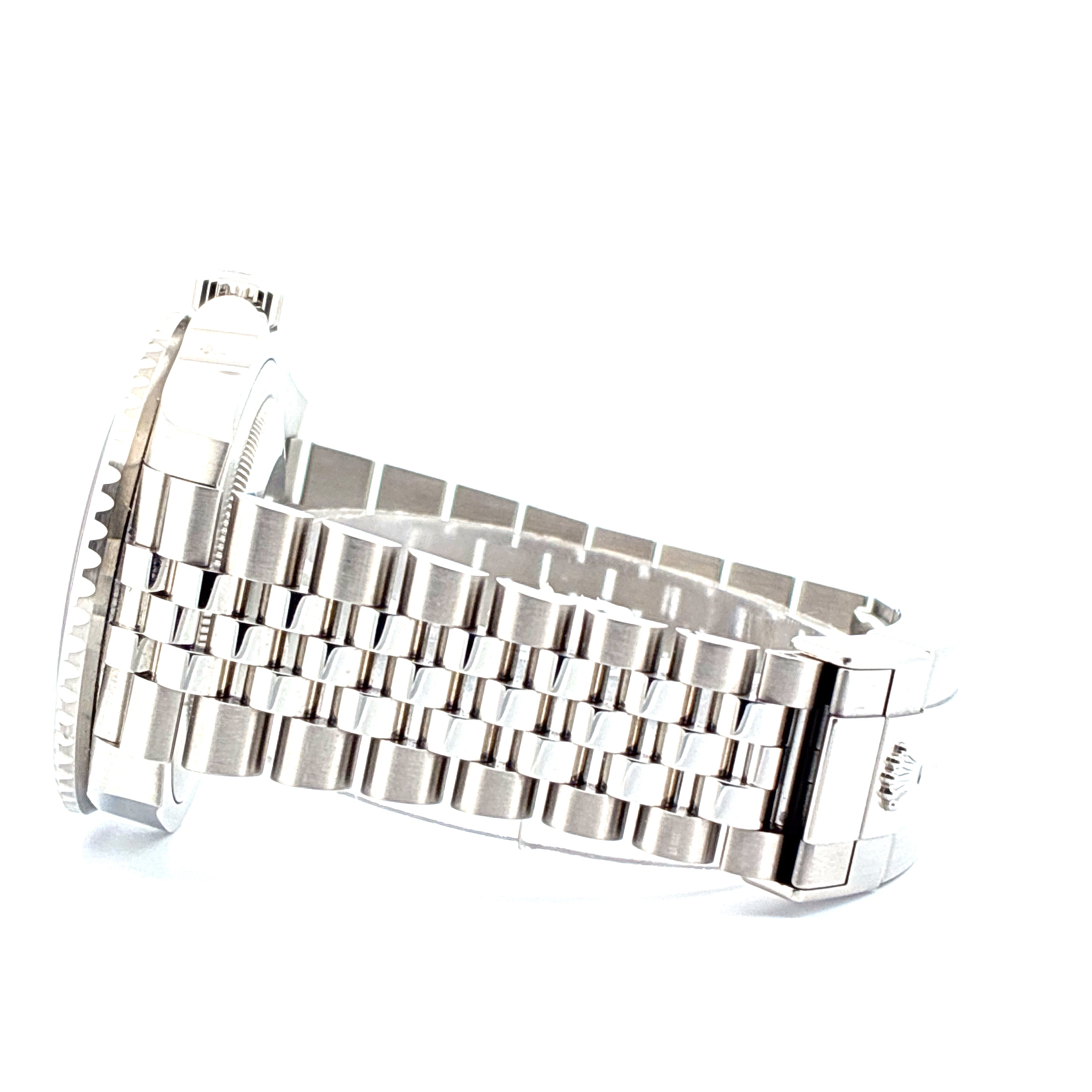 Rolex GMT-Master II Pepsi Jubilee Armband im Profil auf weissem Hintergrund