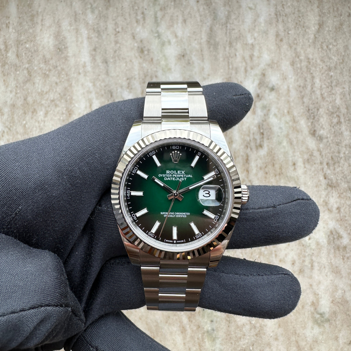 Datejust 126334 Green "Ombre" / Full Links / Full Set / 2026