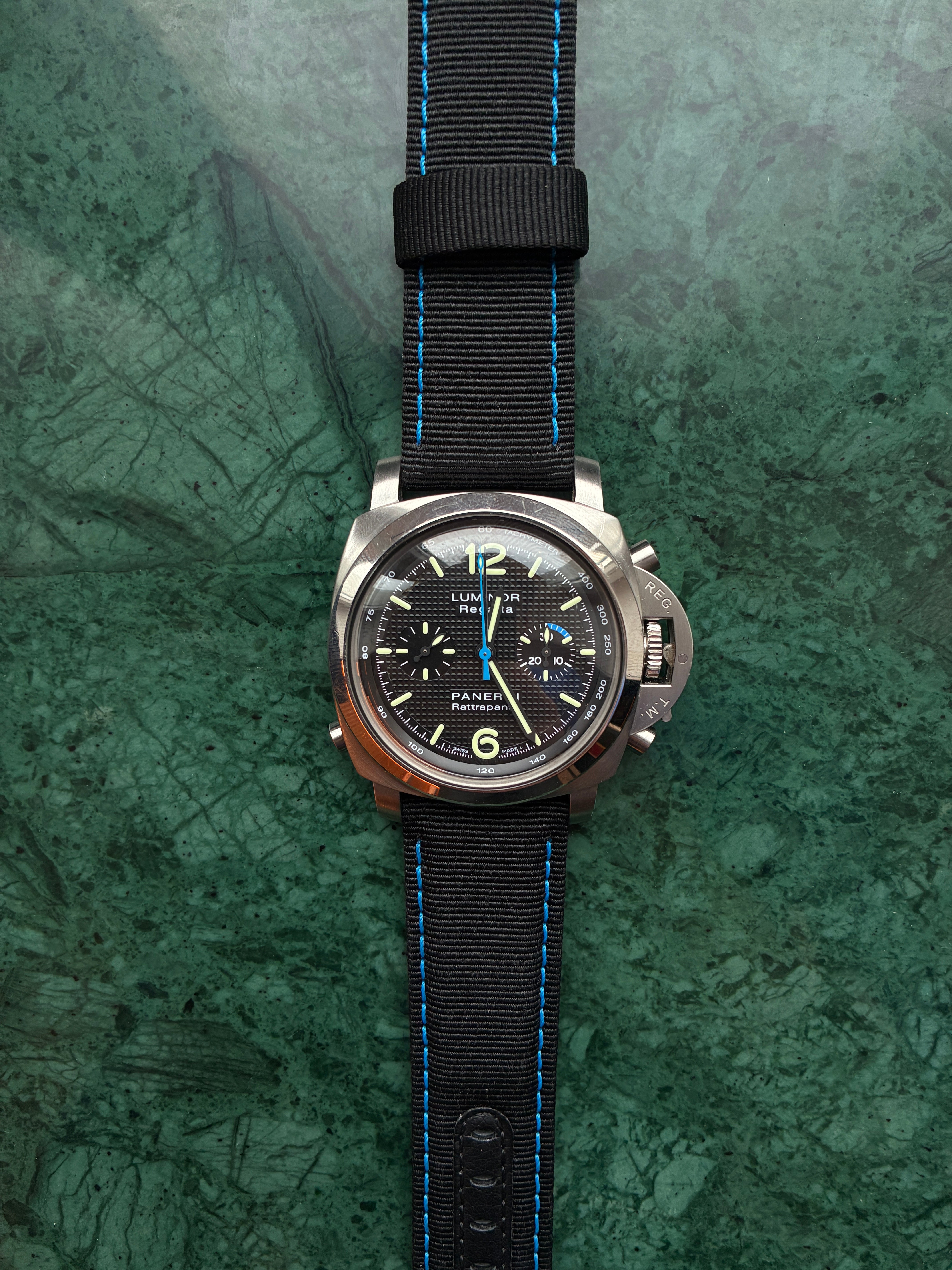 Luminor 1950 Regatta Rattrapante Limited Edition / 3 Straps / New Clasp / Full-Set / 2007