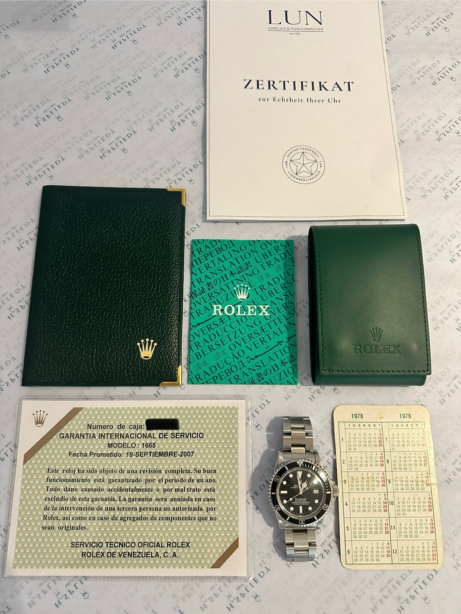 Rolex Sea-Dweller 1665 Great White von 1978 mit Papieren und Box im gut erhaltenen Zustand