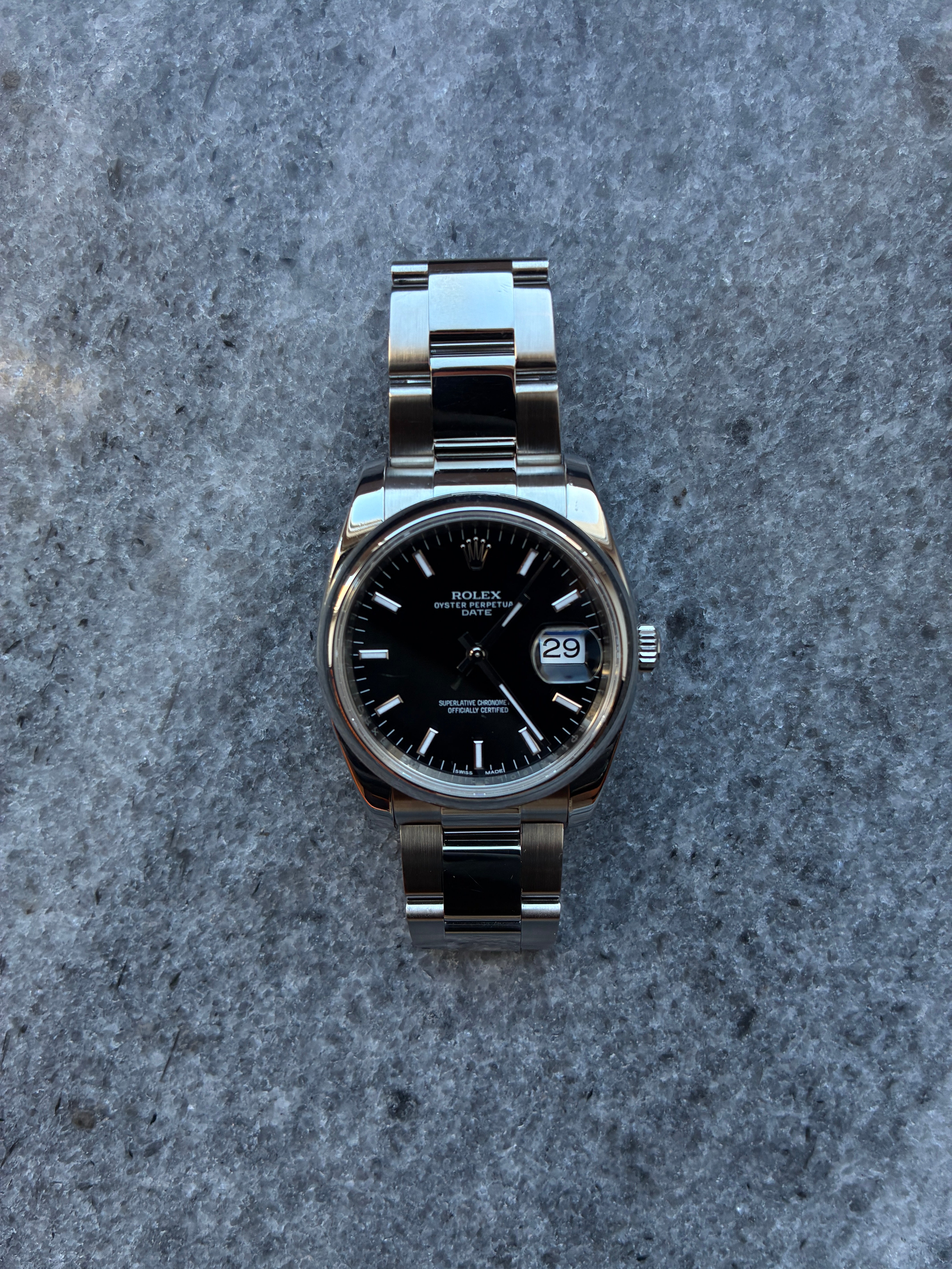 Oyster Perpetual Date / Black Dial / Watch Only / internal Service 2025