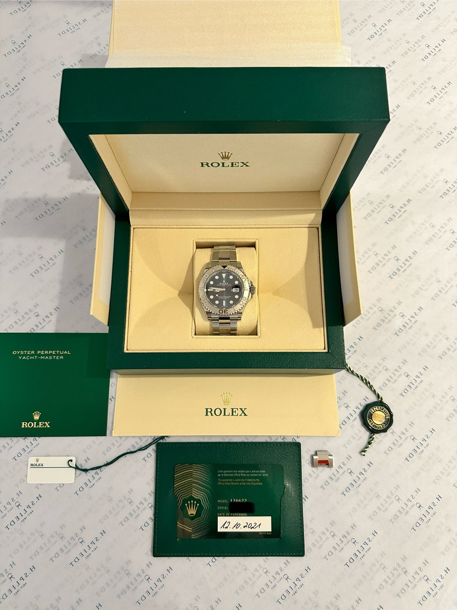 Rolex Yacht-Master 40 Automatik aus Edelstahl im Karton mit Papieren und Siegel
