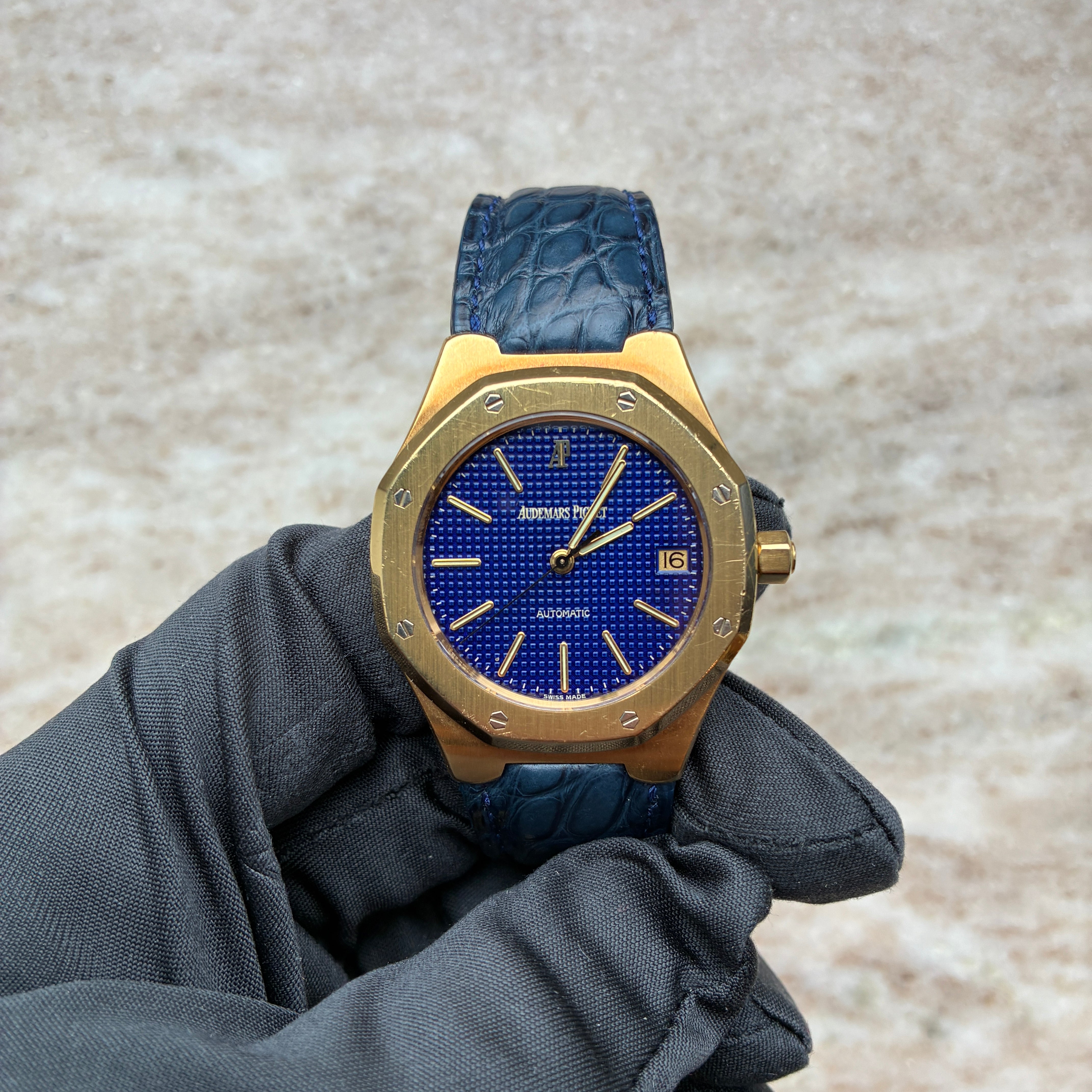 Royal Oak / Blue Dial / Folding Clasp / very rare / D-Series / Vintage / Full-Set / 1995