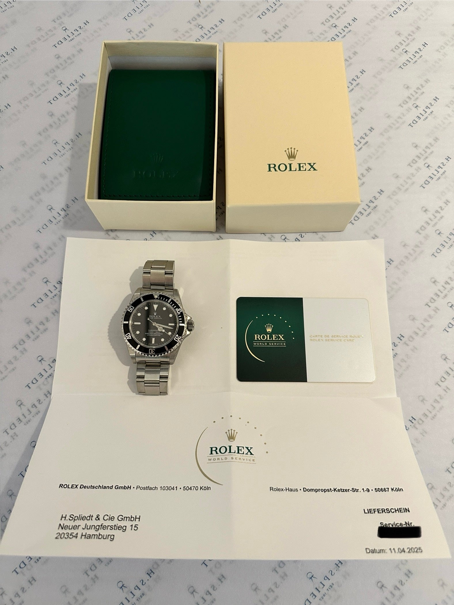 Rolex Submariner No Date 14060M im Stahlgehäuse mit Box und Serviceunterlagen